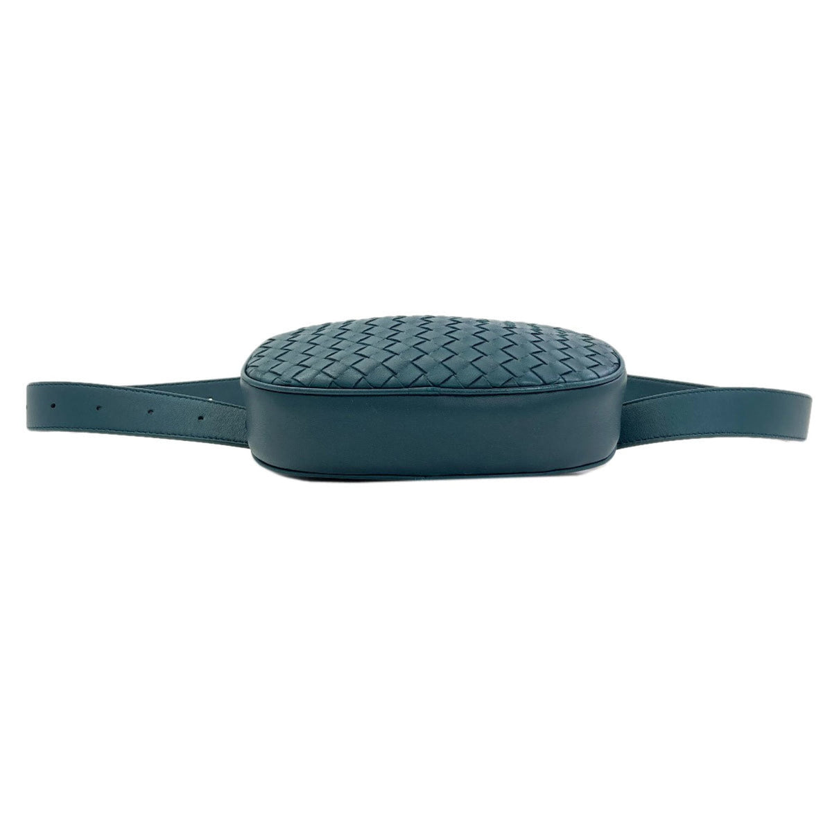 Bottega Veneta Intrecciato Green Leather Fanny Pack (Pre-Owned)