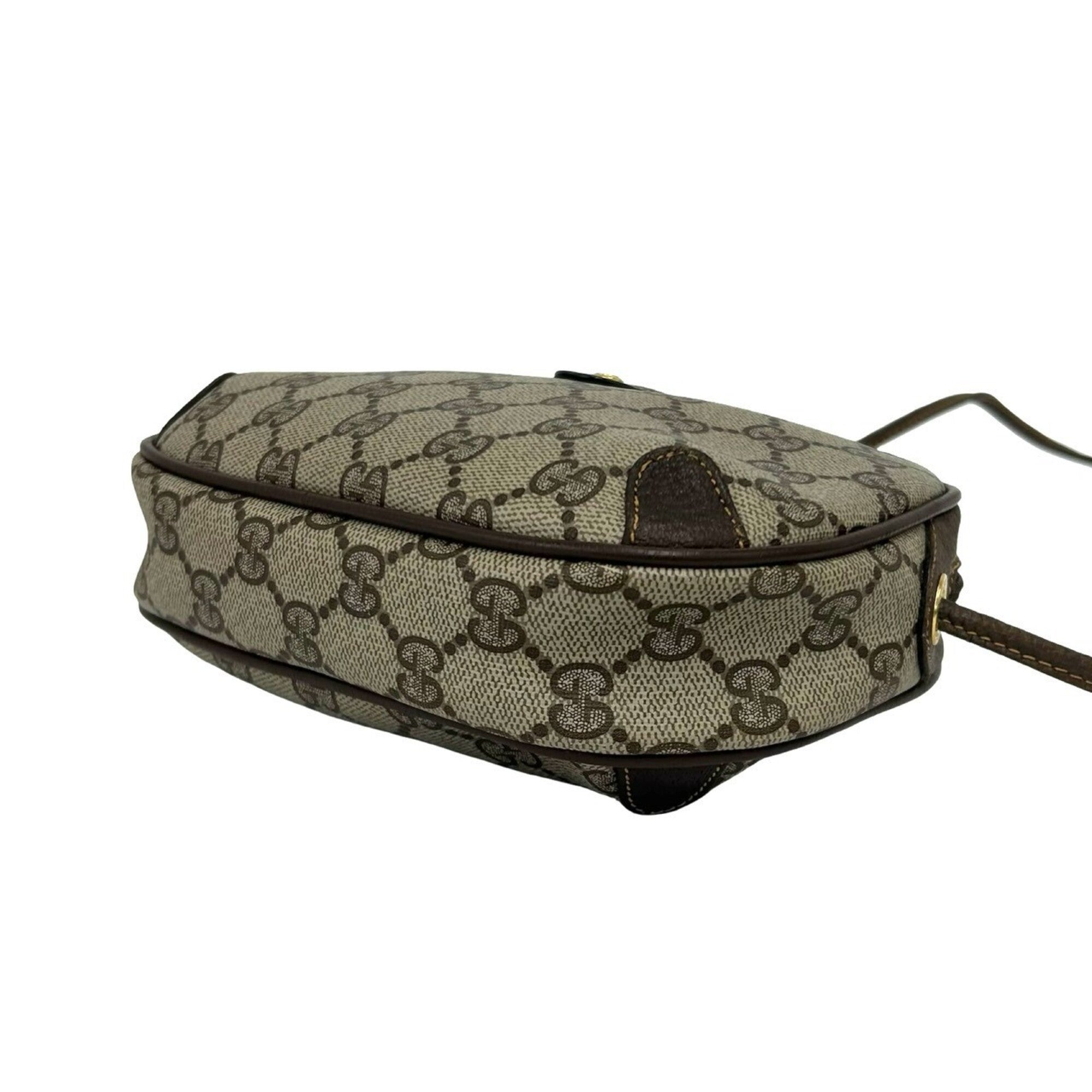 Gucci Brown Green Red Color Leather Pvc Pochette Shoulder Bag (Pre-Owned)