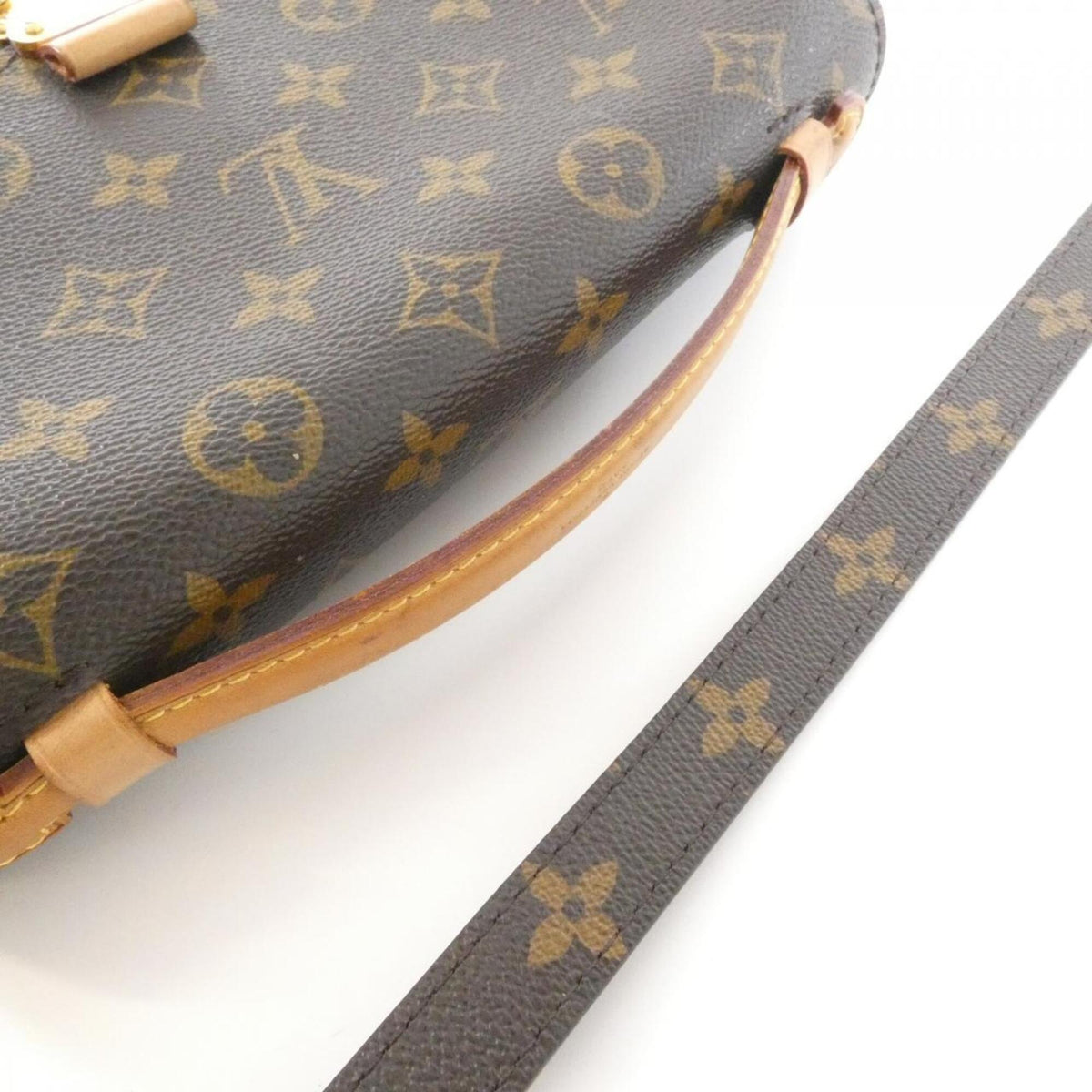 Louis Vuitton Marron Monogram Coated Canvas Handbag Pochette (Pre-Owned)