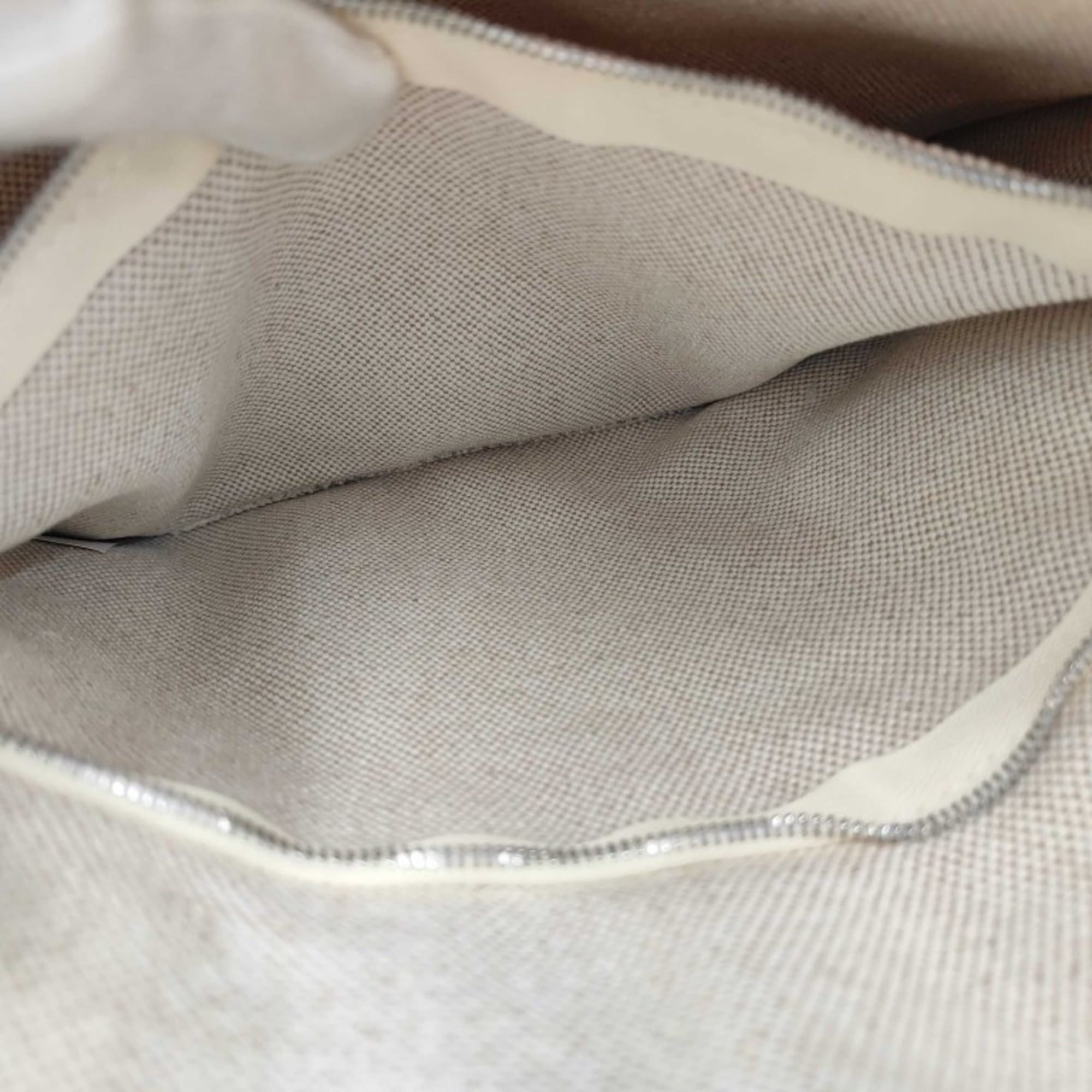 Hermes Brown Canvas Handbag Shoulder Bag Tote Bag (Pre-Owned)