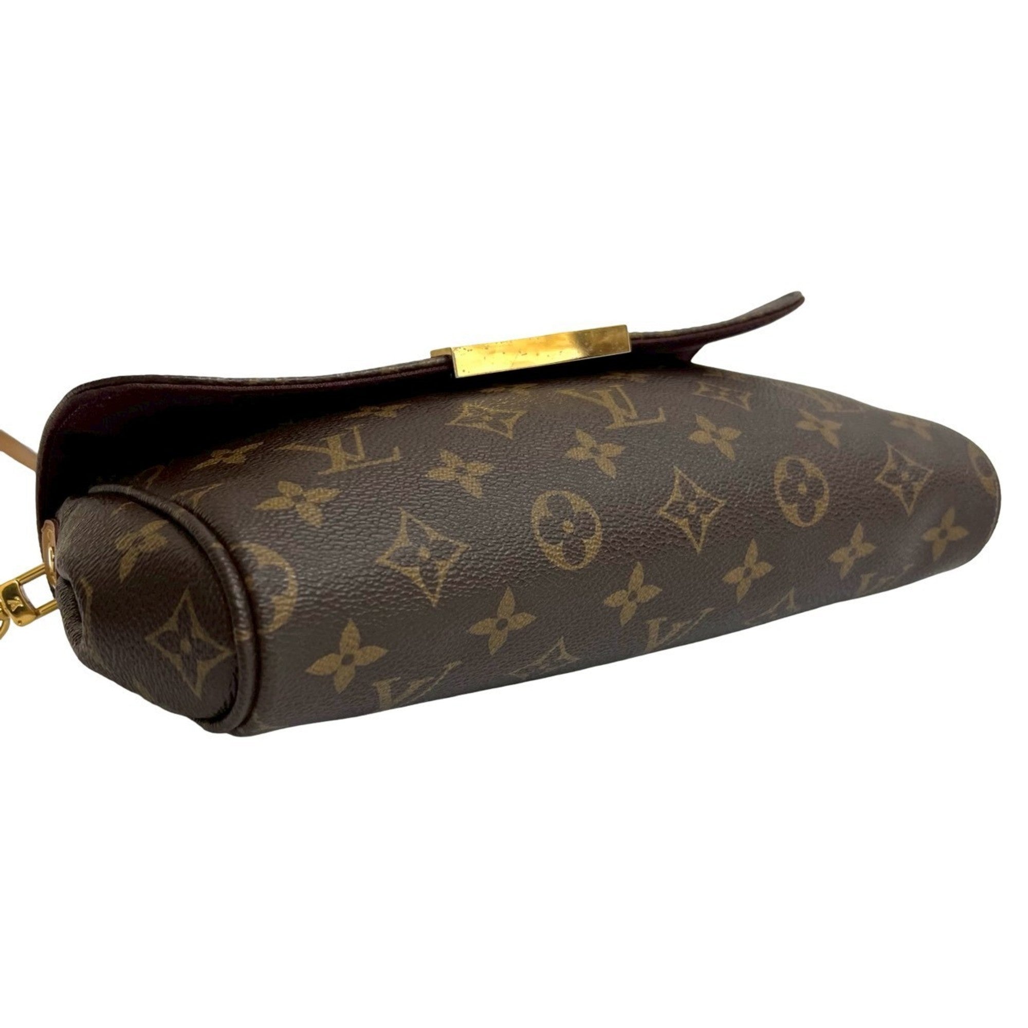 Louis Vuitton Brown Leather Pvc Handbag Pochette Shoulder Bag (Pre-Owned)