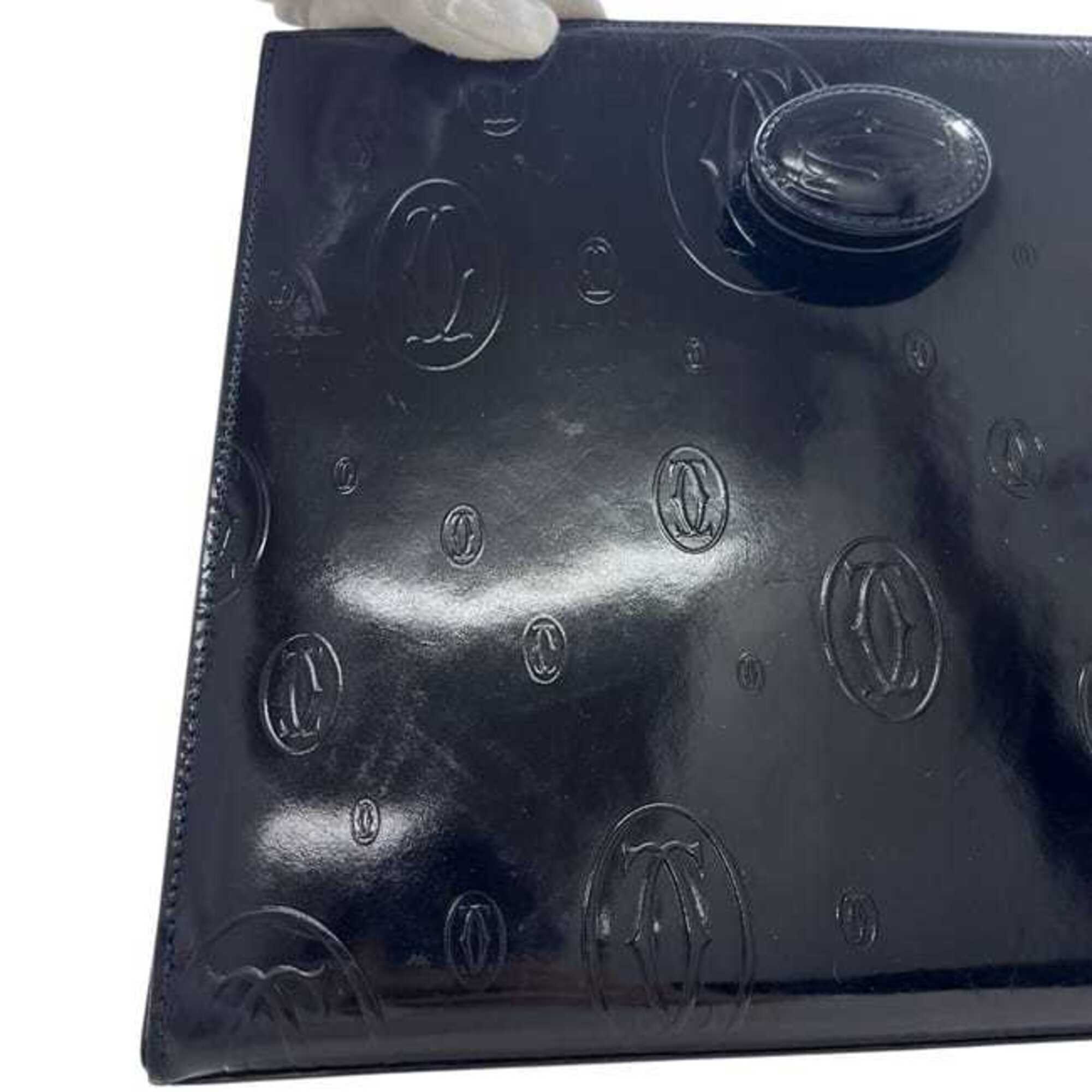 Cartier Dark Navy Patent Leather Leather Handbag (Pre-Owned)