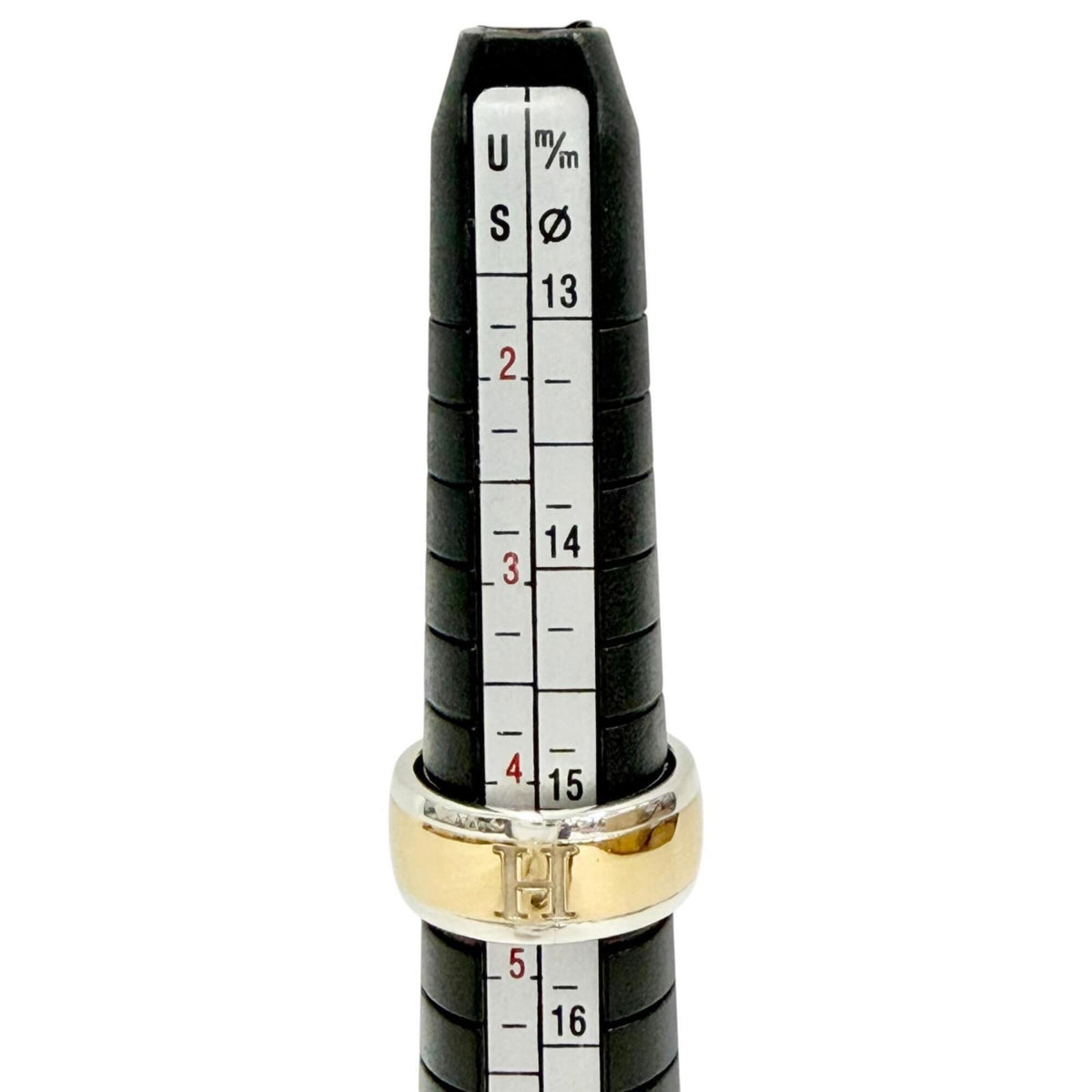 Hermes Gold Silver Gold (18K) Silver 925 Band Ring (Pre-Owned)