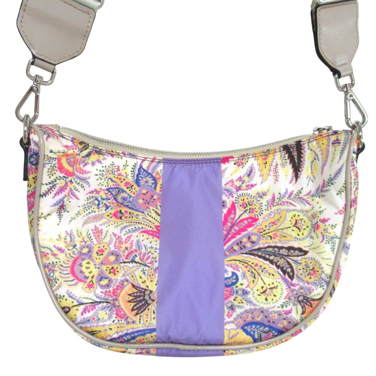 Etro Beige Multi-Color Nylon Shoulder Bag (Pre-Owned)