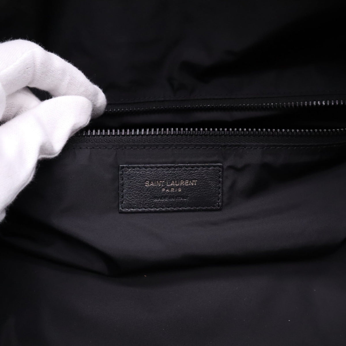 Yves Saint Laurent Black Nylon Boston Bag Handbag (Pre-Owned)