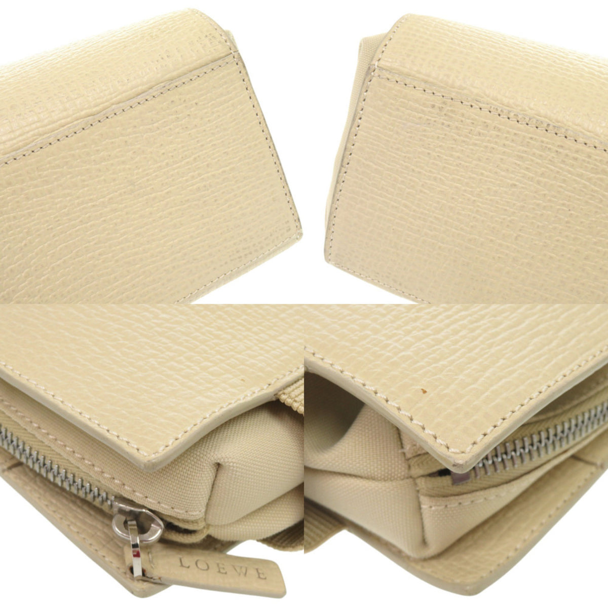Loewe Ivory Leather Handbag Tote Bag (Pre-Owned)