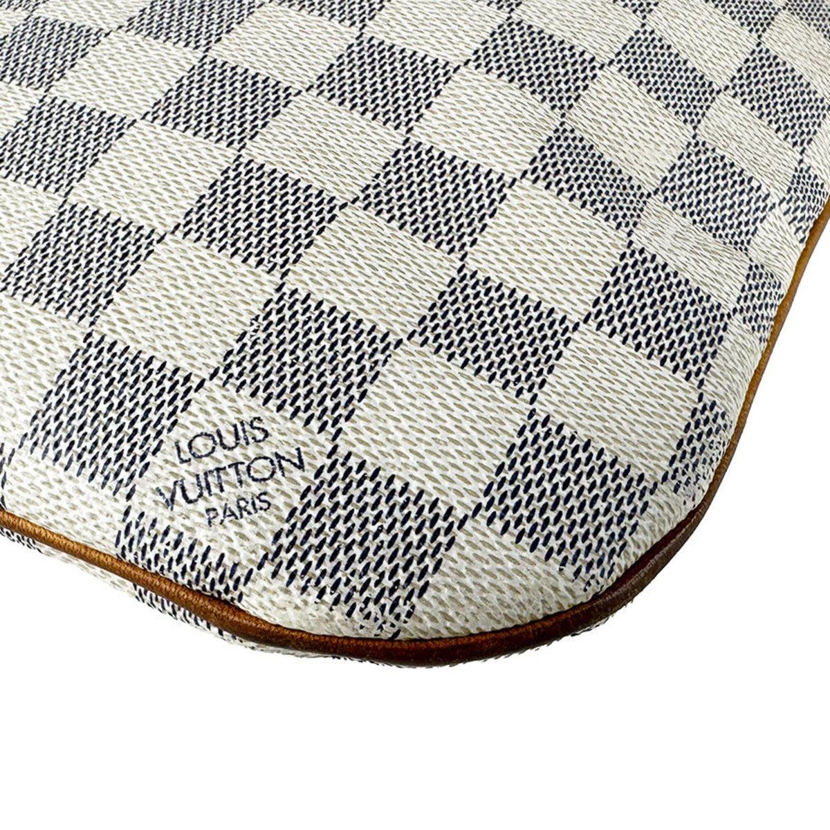 Louis Vuitton Ivory Damier Azur Canvas Pochette Shoulder Bag (Pre-Owned)