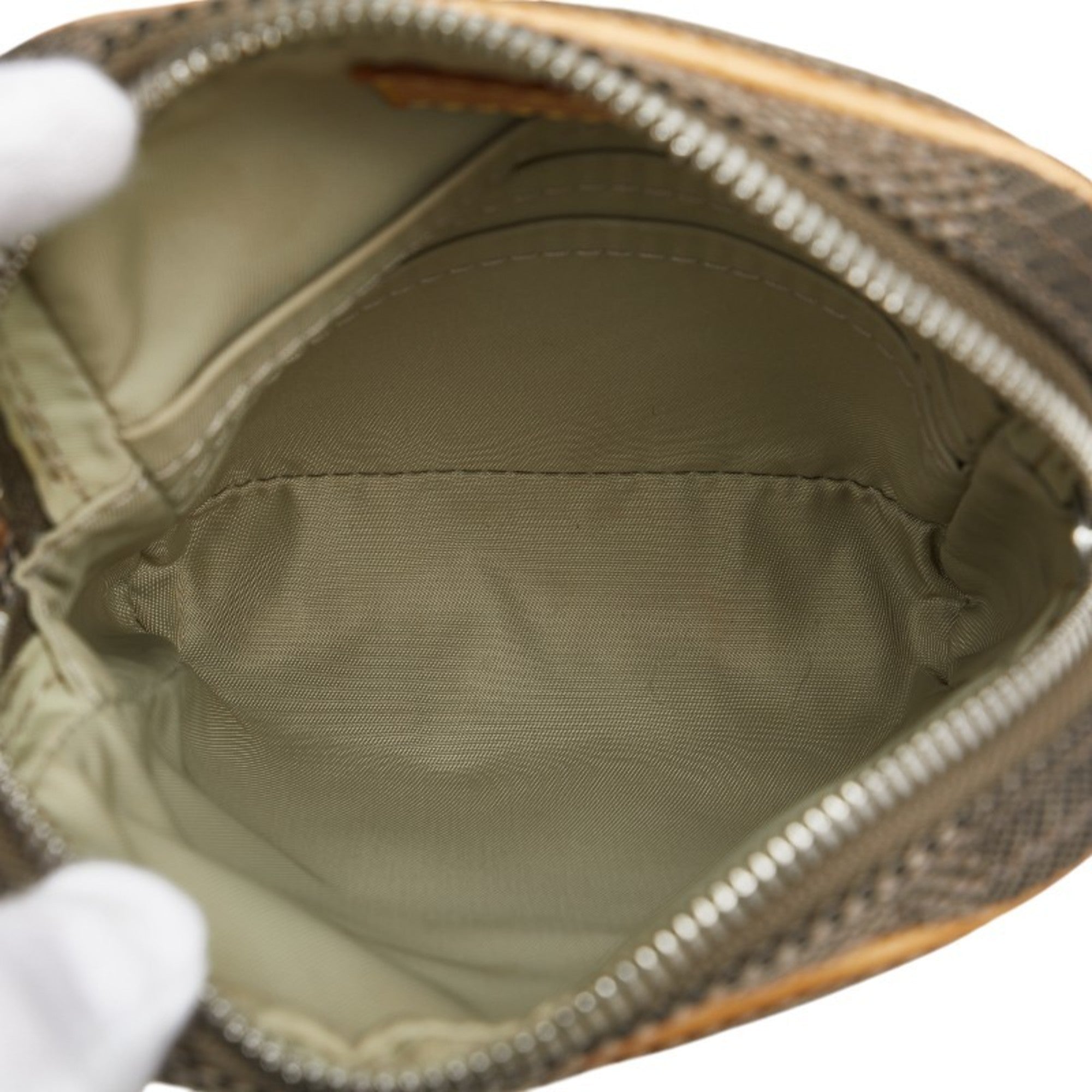 Louis Vuitton Earth Khaki Canvas Leather Shoulder Bag (Pre-Owned)