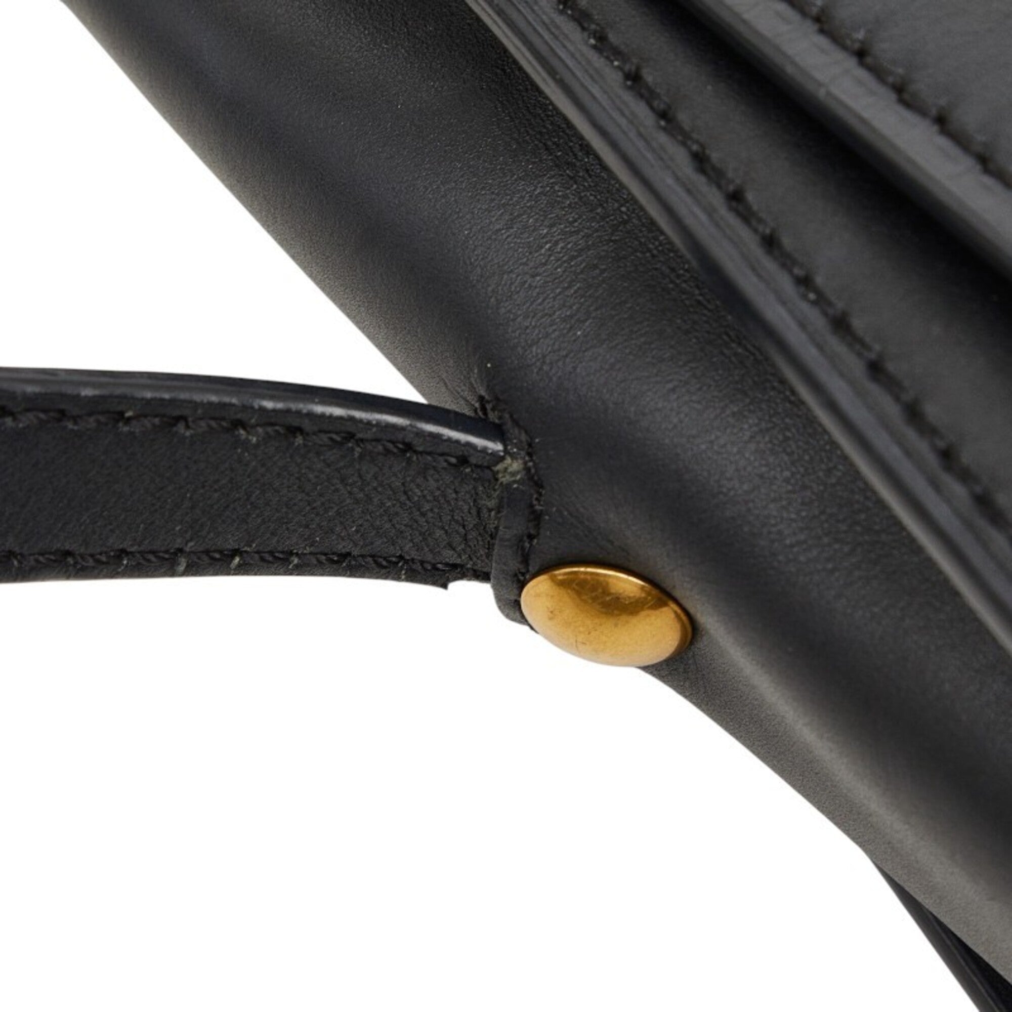 Saint Laurent Black Leather Shoulder Bag (Pre-Owned)