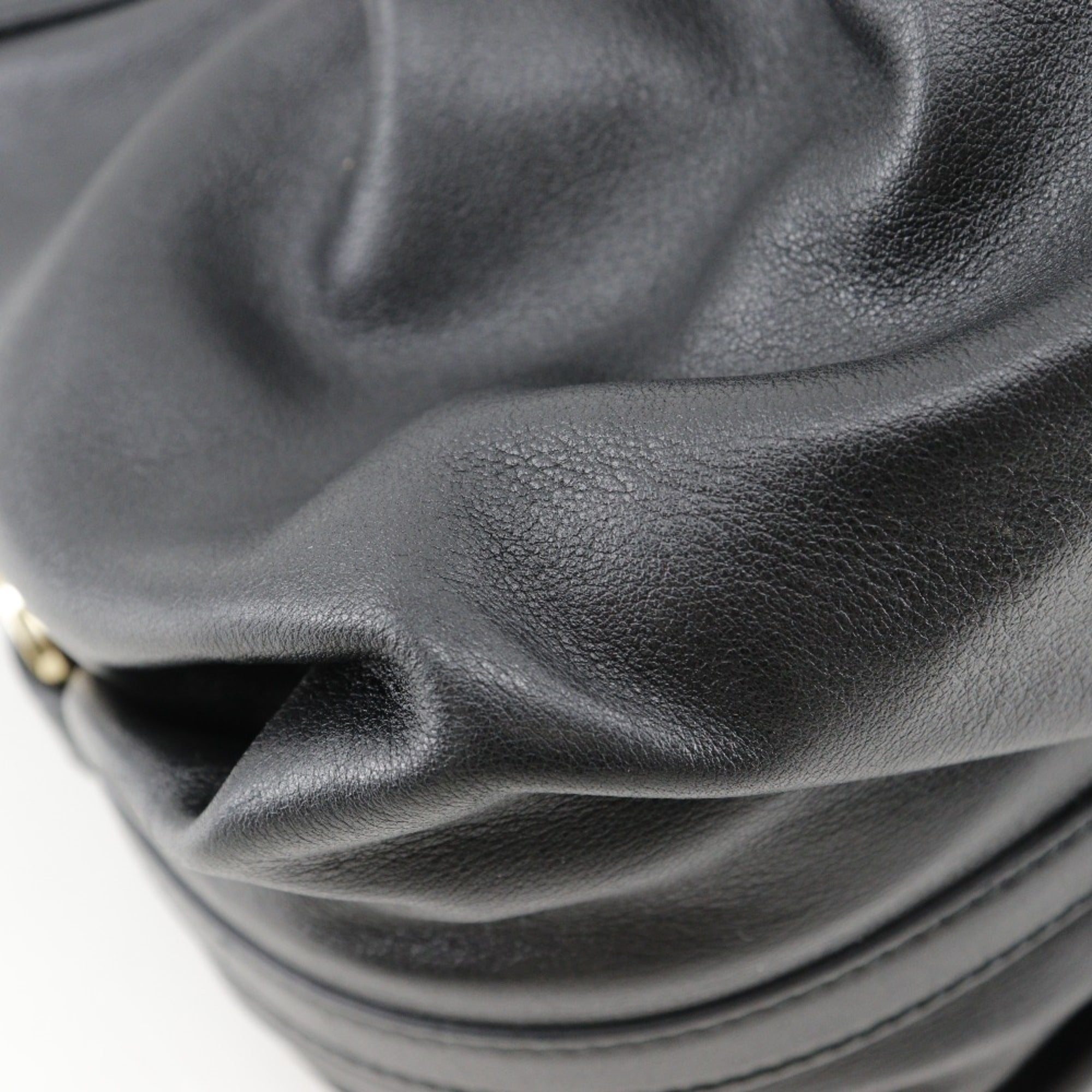 Bvlgari Chandra Black Leather Handbag (Pre-Owned)