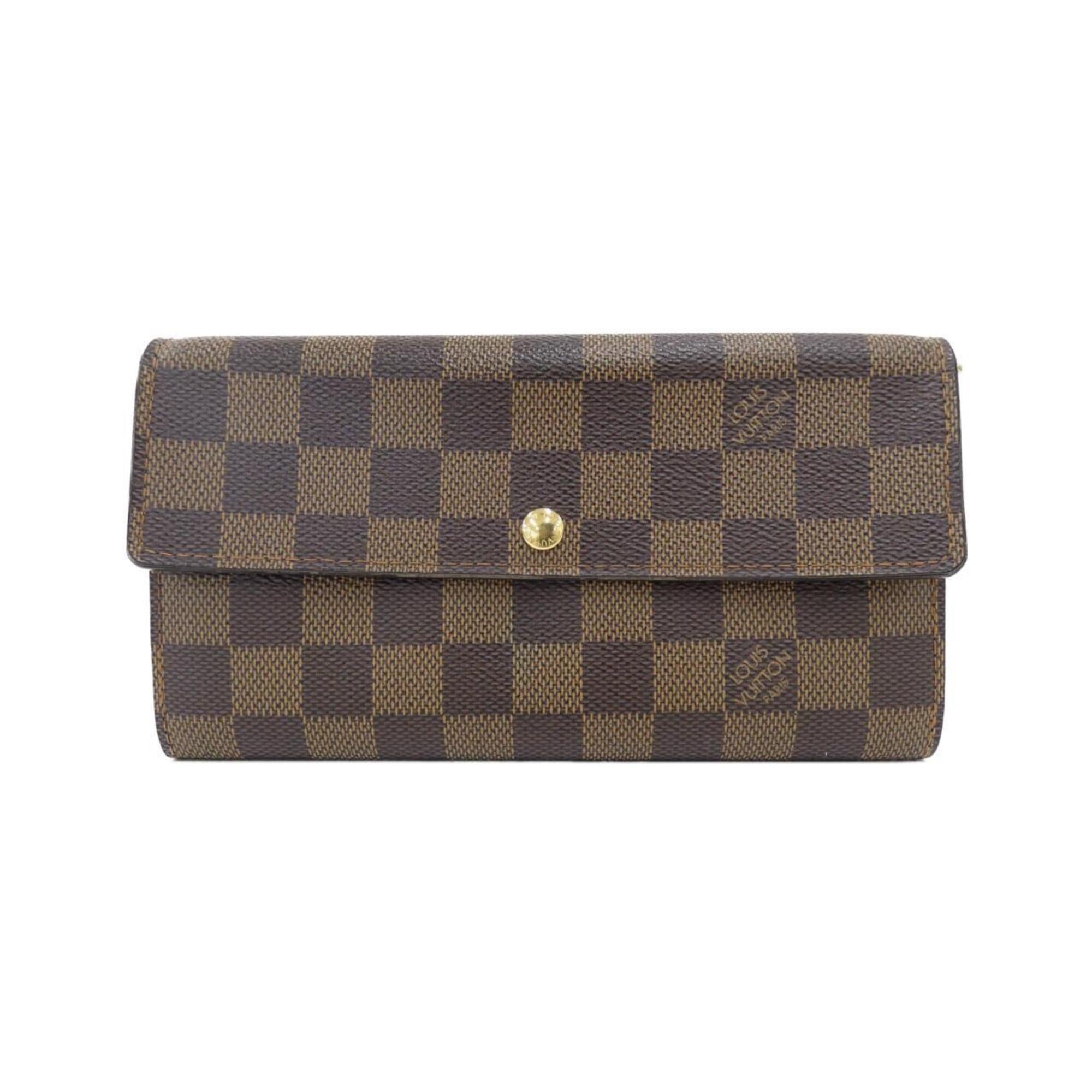 Louis Vuitton Ebene Coated Canvas Long Wallet (Bi-Fold) (Pre-Owned)
