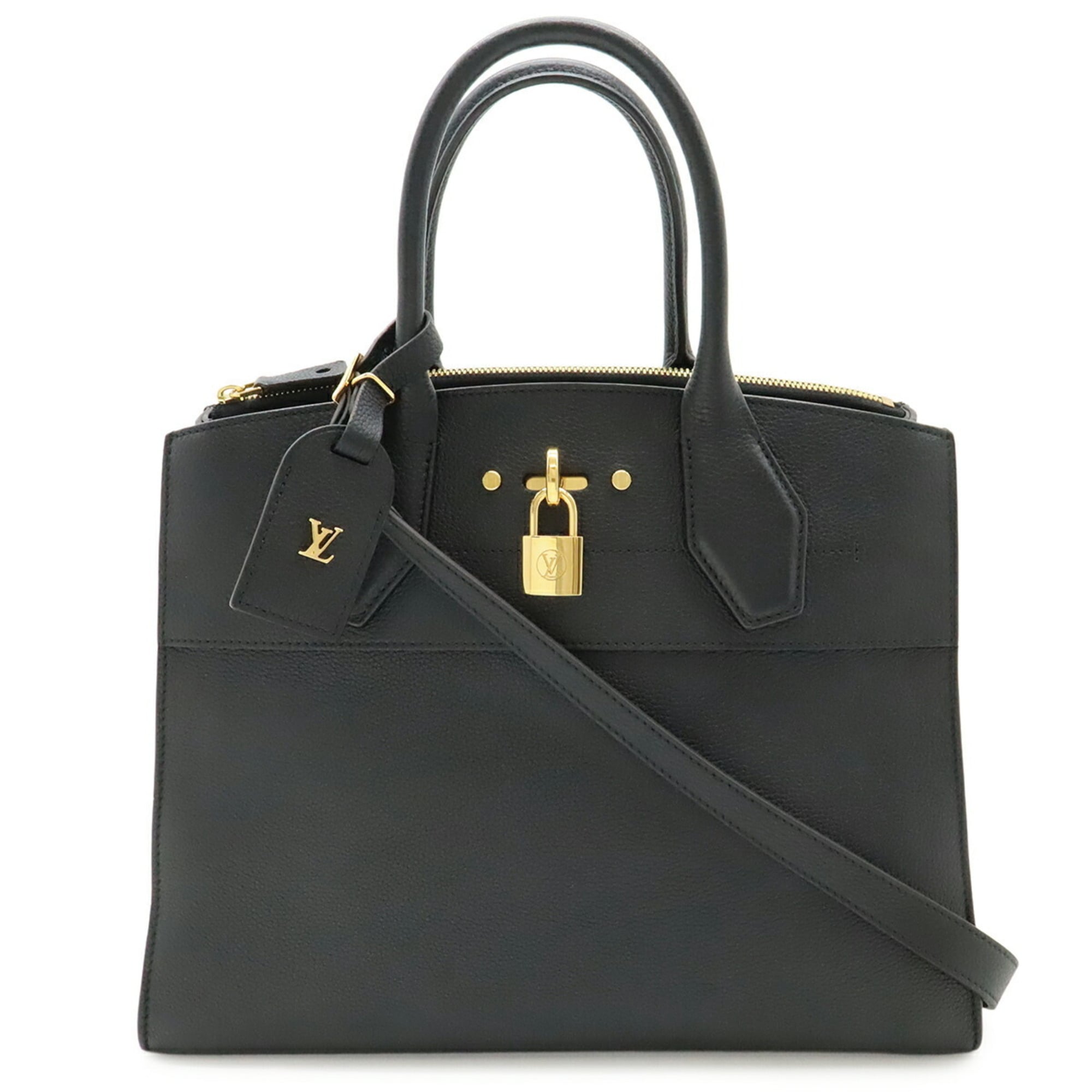 Louis Vuitton Taurillon Black Noir Leather Handbag Shoulder Bag (Pre-Owned)