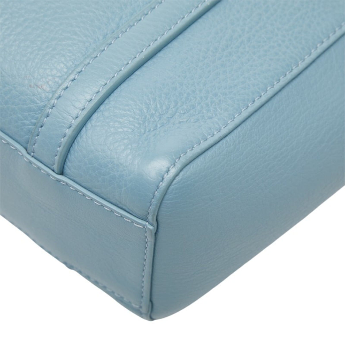 Balenciaga Blue Leather Shoulder Bag Tote Bag (Pre-Owned)