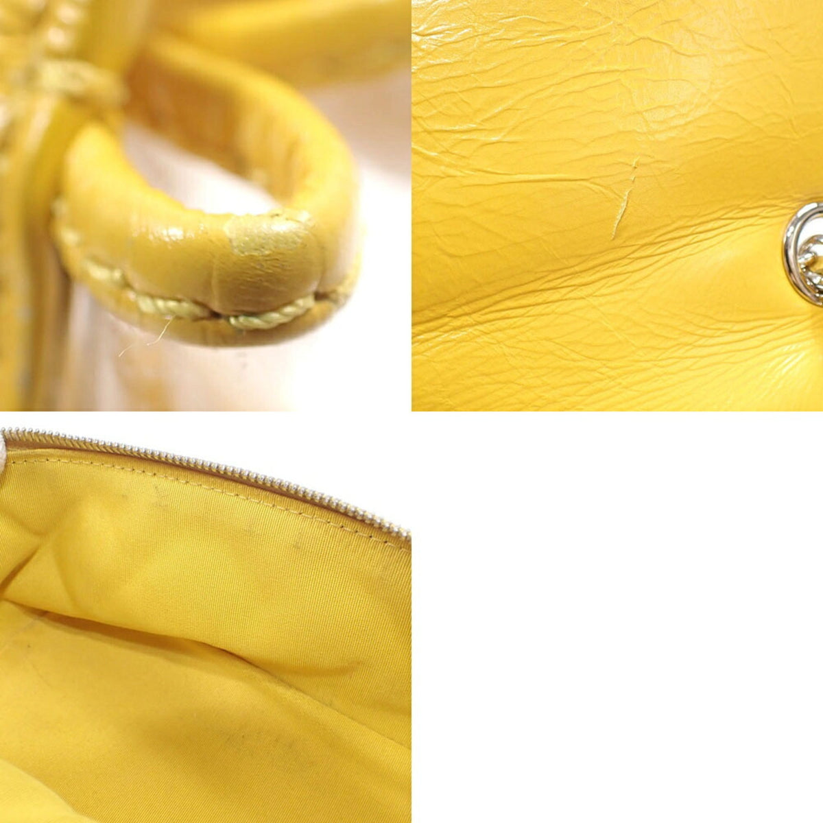 Chanel Yellow Leather Vinyl Backpack (Pre-Owned)