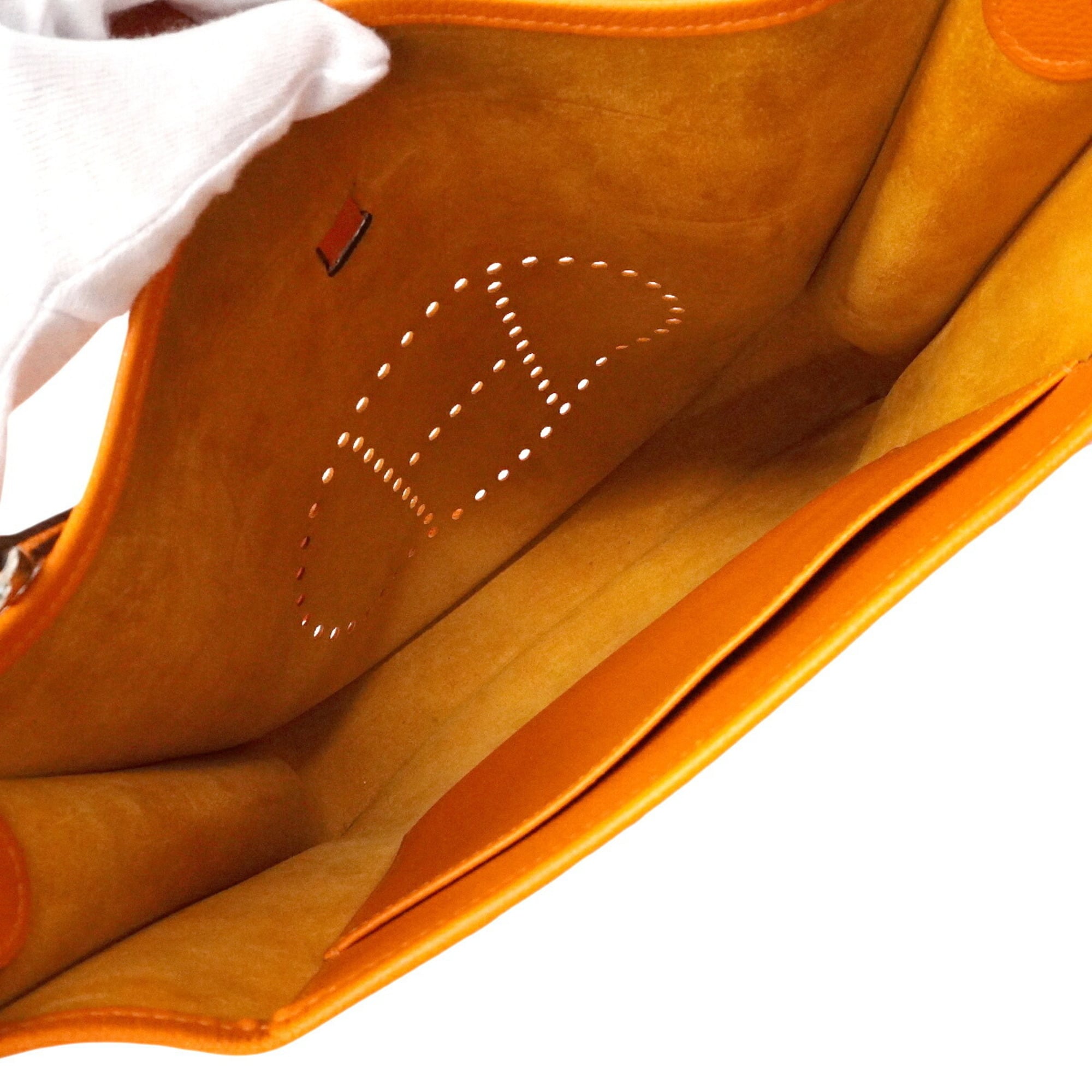 Hermes Orange Leather Shoulder Bag (Pre-Owned)