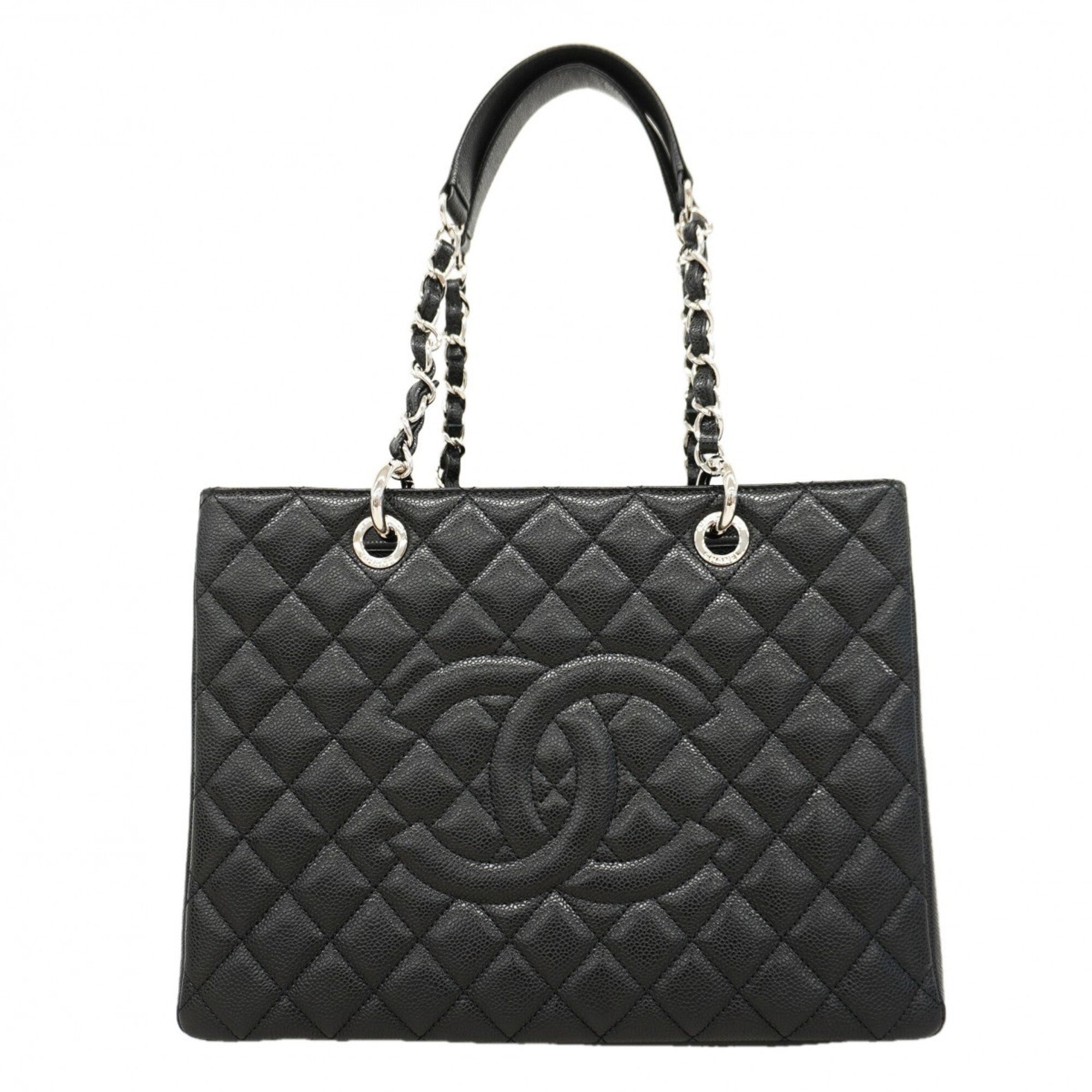 Chanel Black Grained Calfskin Tote Bag (Pre-Owned)