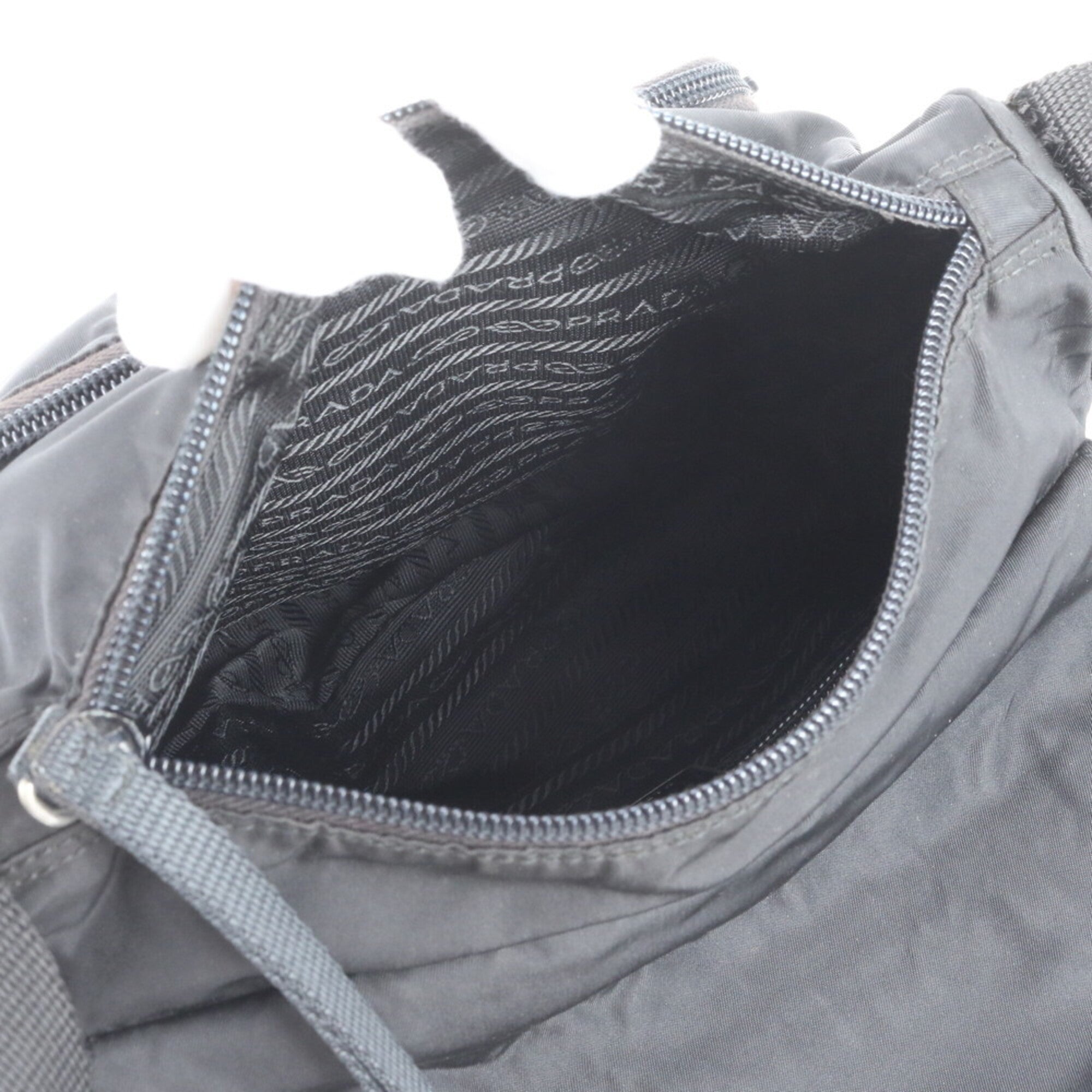 Prada Black Nylon Leather Shoulder Bag (Pre-Owned)