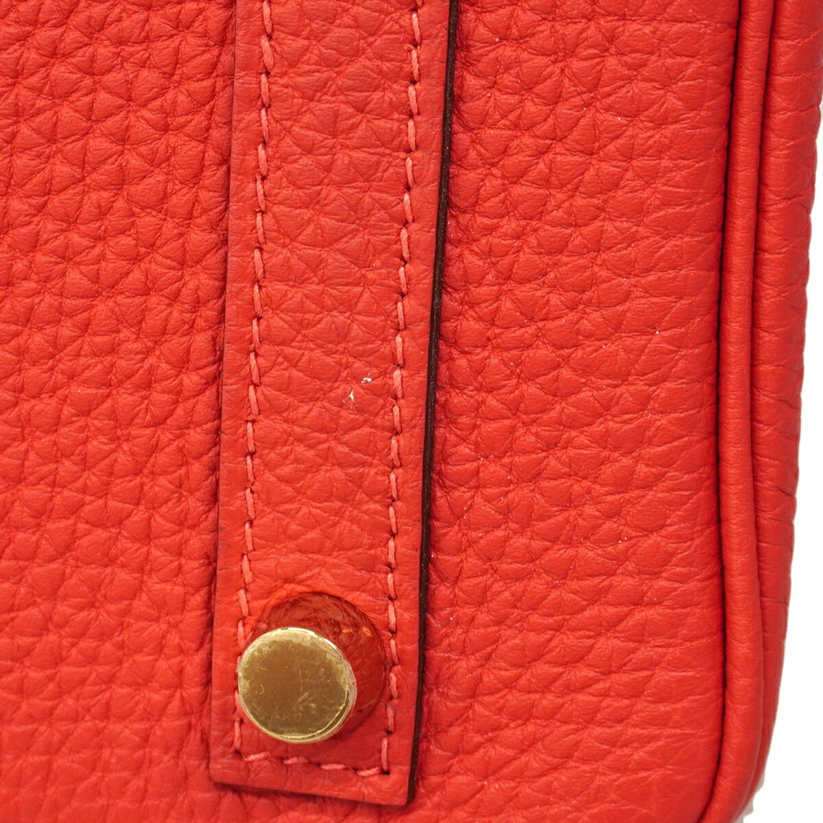 Hermes Red Color Togo Leather Handbag (Pre-Owned)