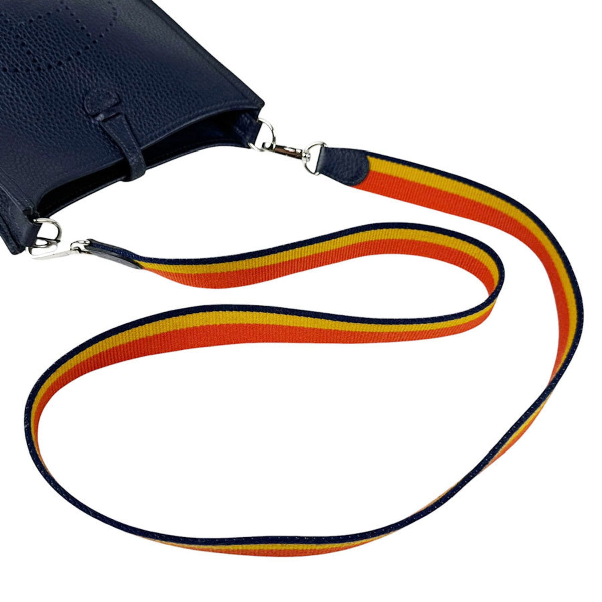 Hermes Blue Nuit Taurillon Clemence Leather Shoulder Bag (Pre-Owned)