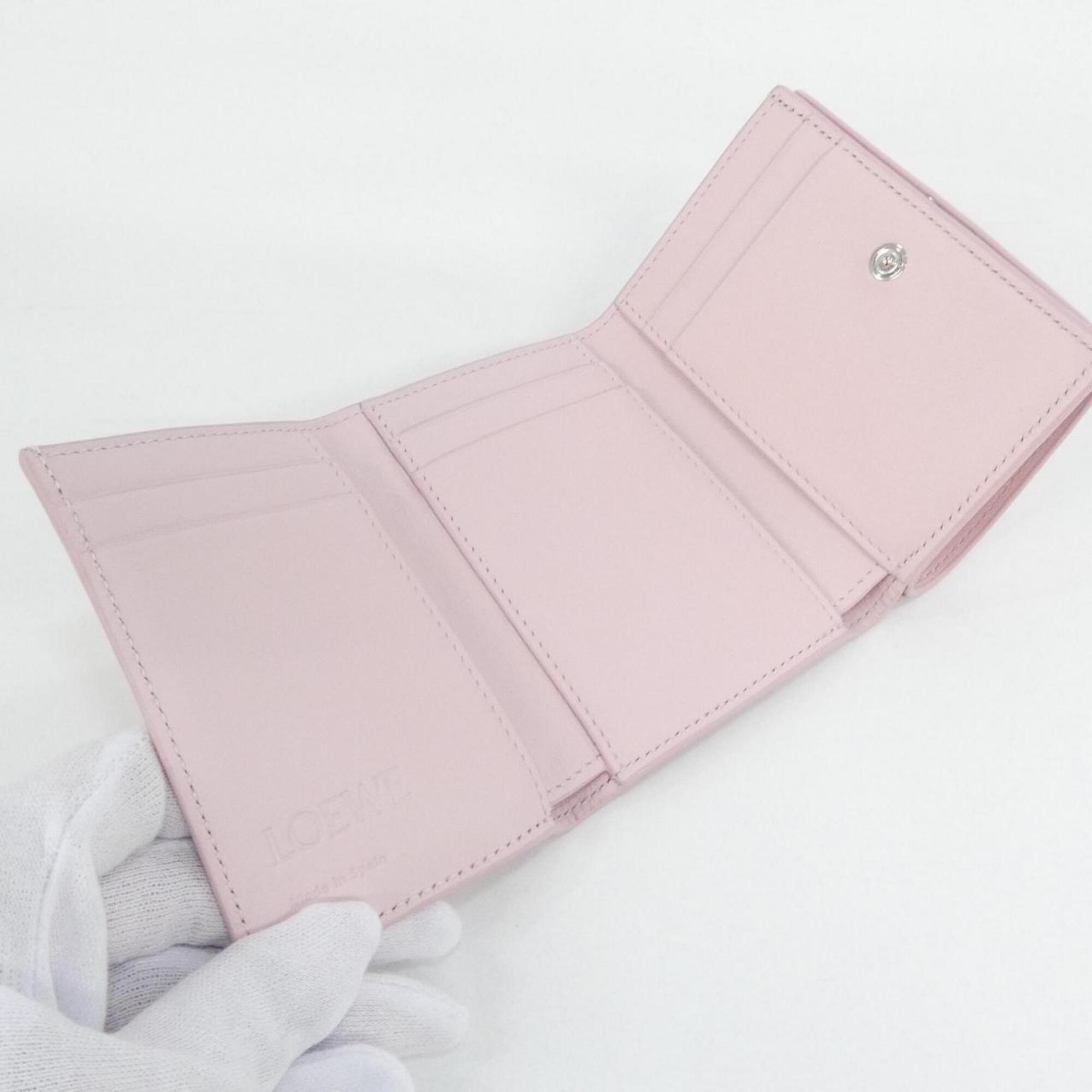 Loewe Pink Leather Wallet (Tri-Fold) (Pre-Owned)