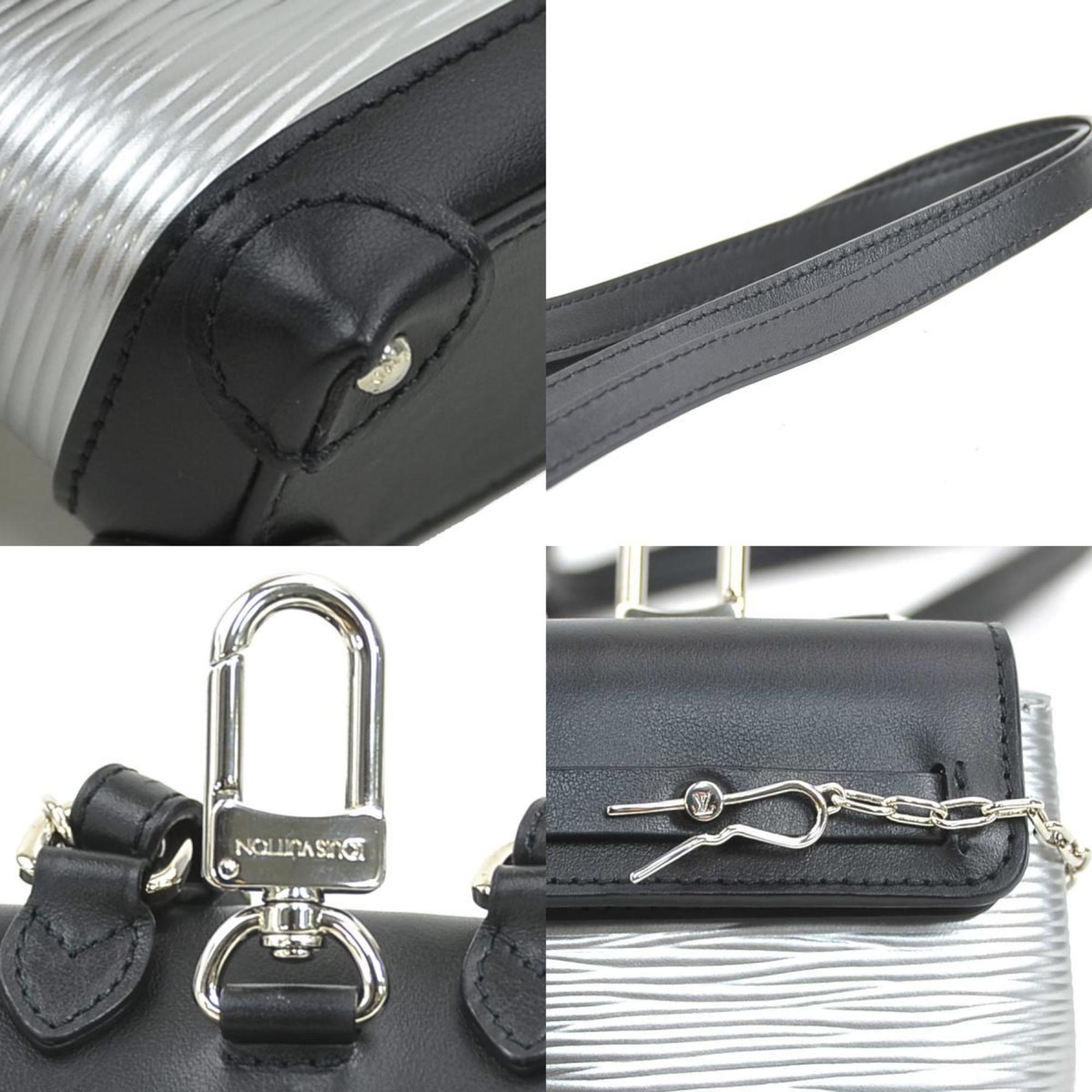 Louis Vuitton Black Silver Epi Leather Shoulder Bag (Pre-Owned)