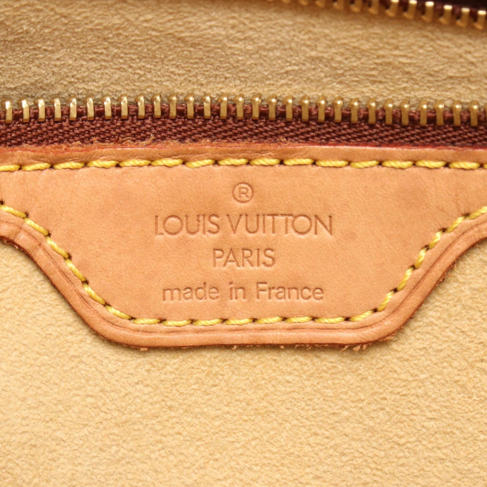 Louis Vuitton Brown Monogram Coated Canvas Leather Handbag Shoulder Bag (Pre-Owned)