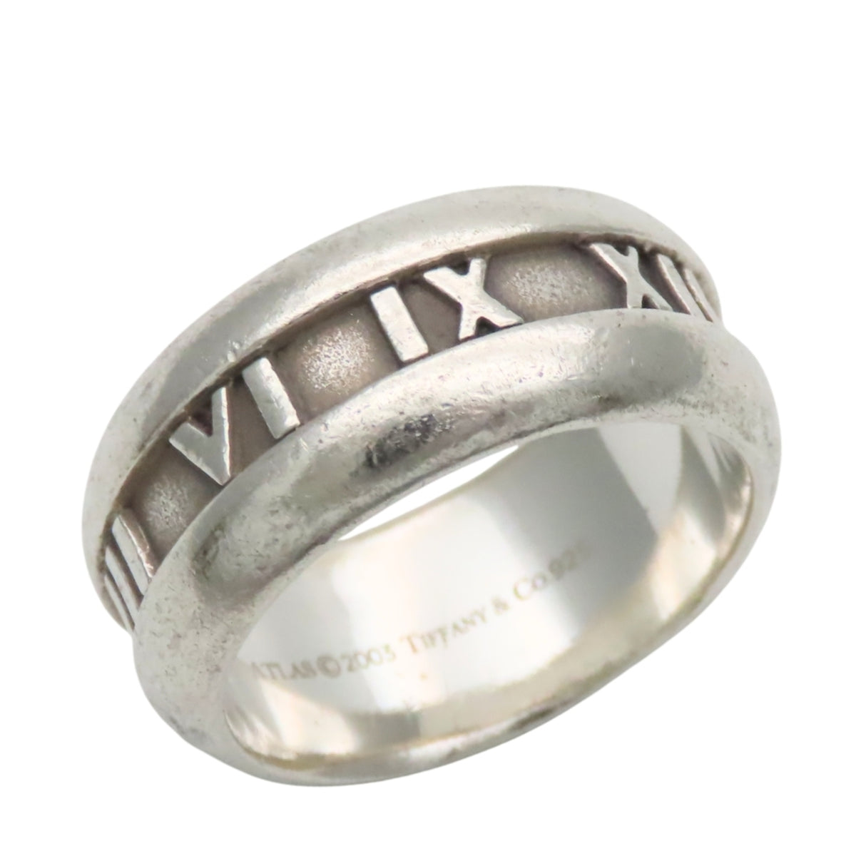 Tiffany Atlas Silver Silver 925 Band Ring (Pre-Owned)