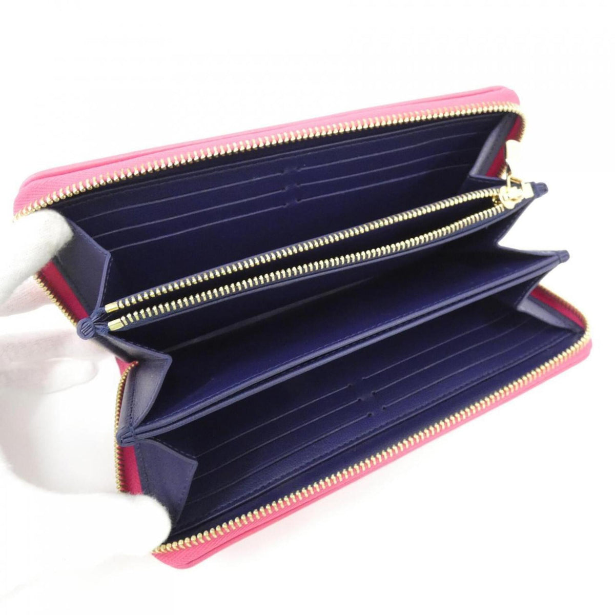 Louis Vuitton Pink Leather Long Wallet (Bi-Fold) (Pre-Owned)