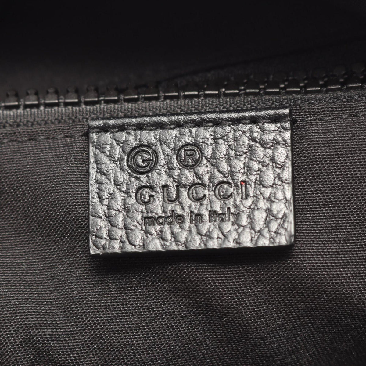 Gucci Black Gray Nylon Leather Backpack Handbag (Pre-Owned)
