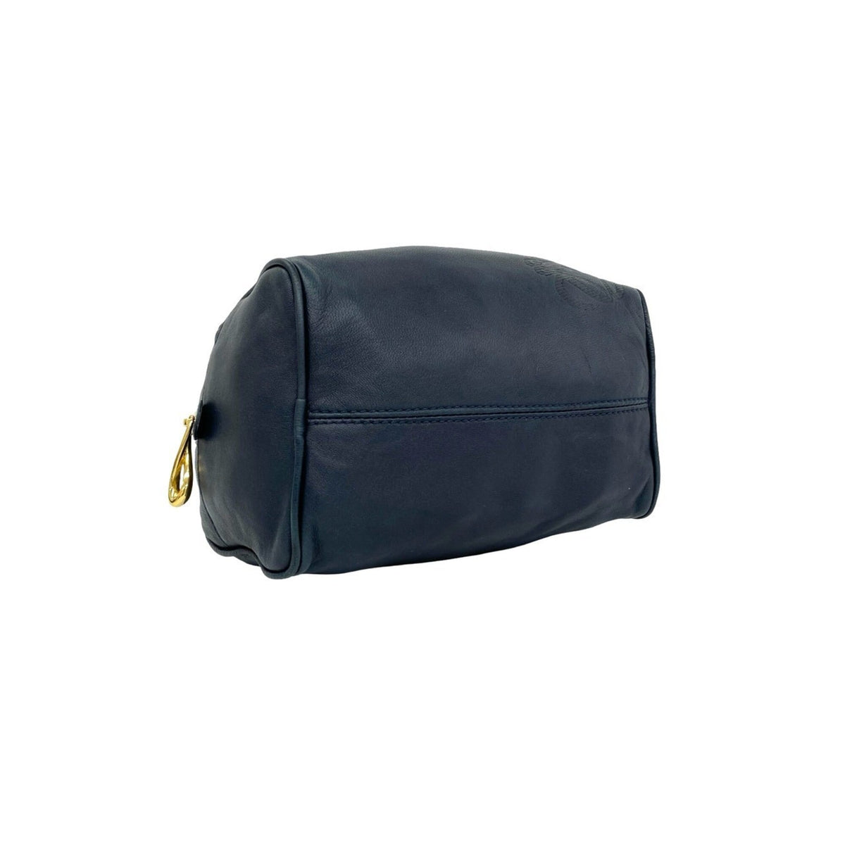 Loewe Navy Leather Boston Bag Handbag (Pre-Owned)