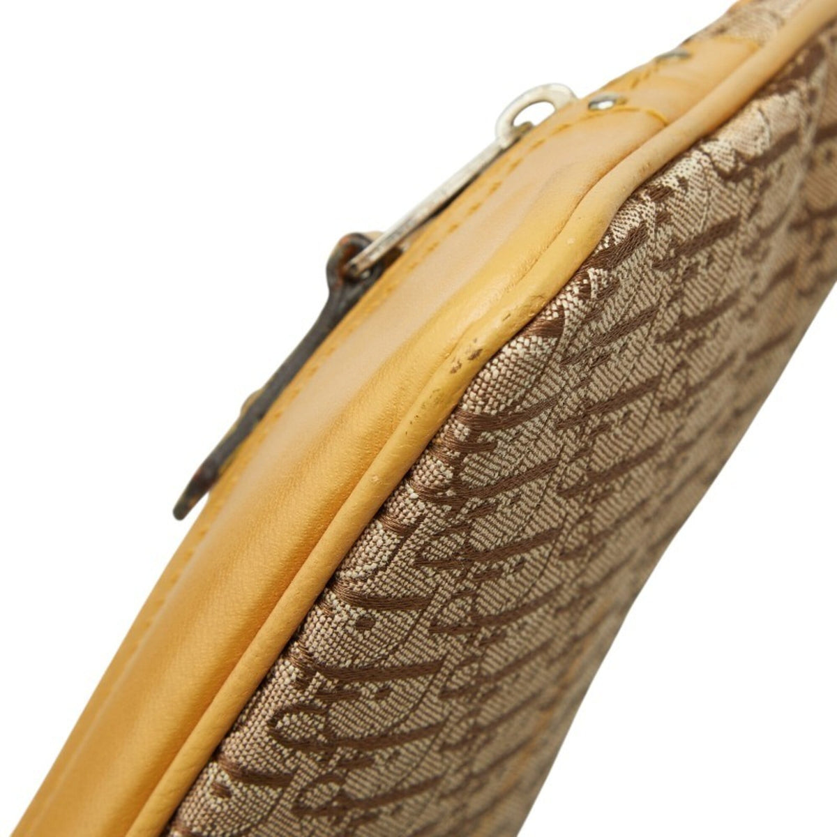 Christian Dior Trotter Beige Canvas Leather Shoulder Bag (Pre-Owned)