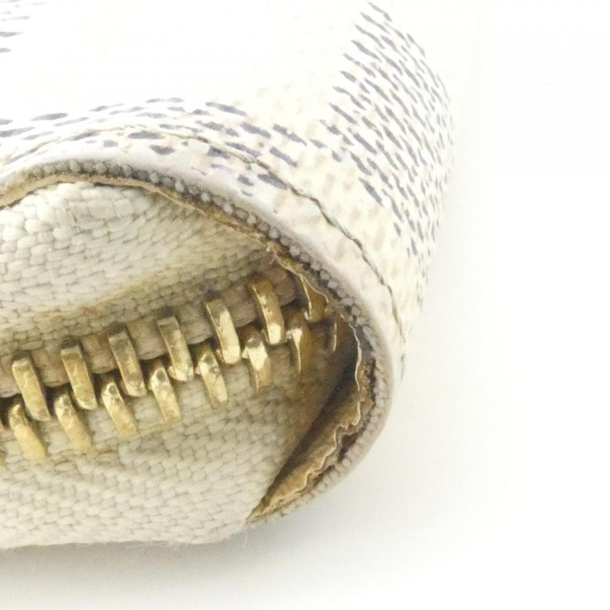 Louis Vuitton Azur White Coated Canvas Long Wallet (Bi-Fold) (Pre-Owned)