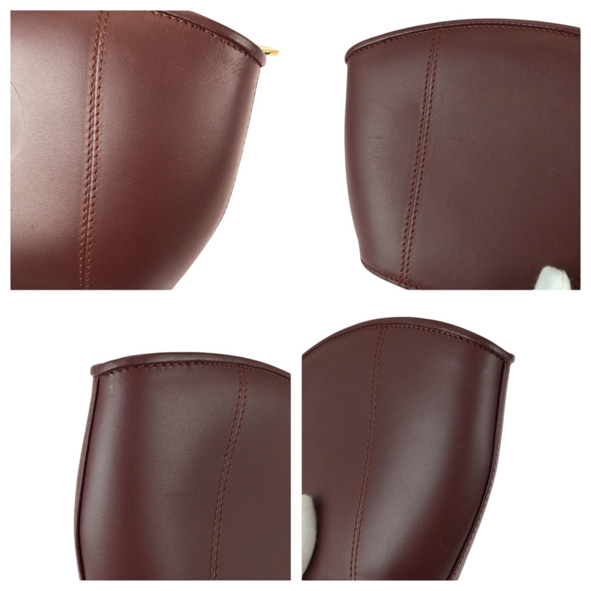 Cartier Bordeaux Wine Red Leather Pouch (Pre-Owned)