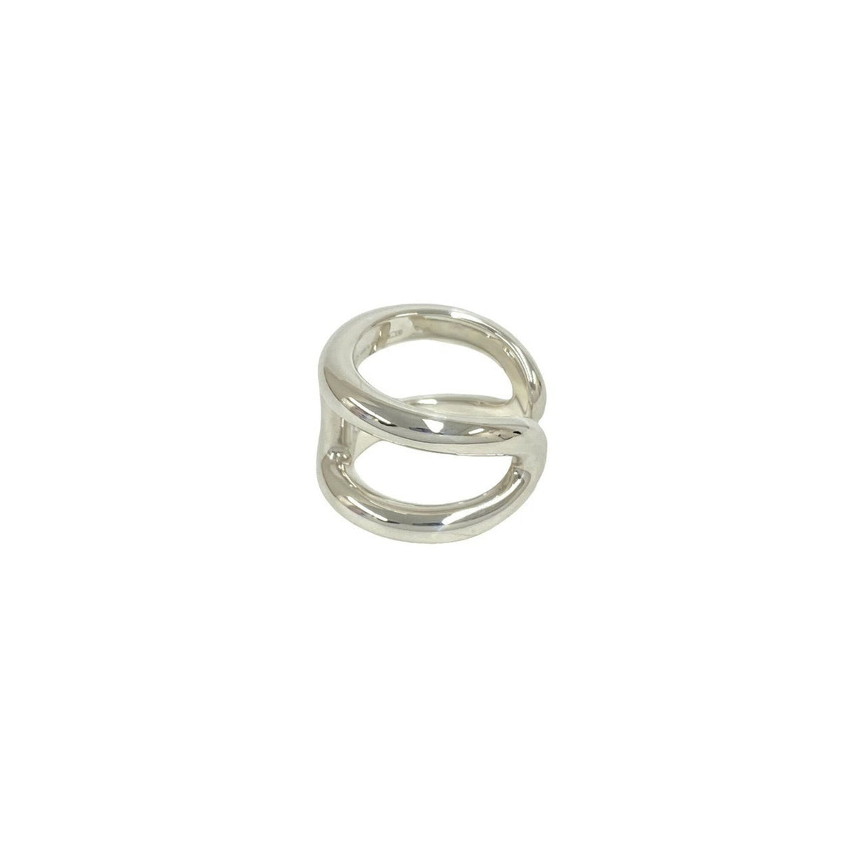 Hermes Silver Silver 925 Band Ring (Pre-Owned)