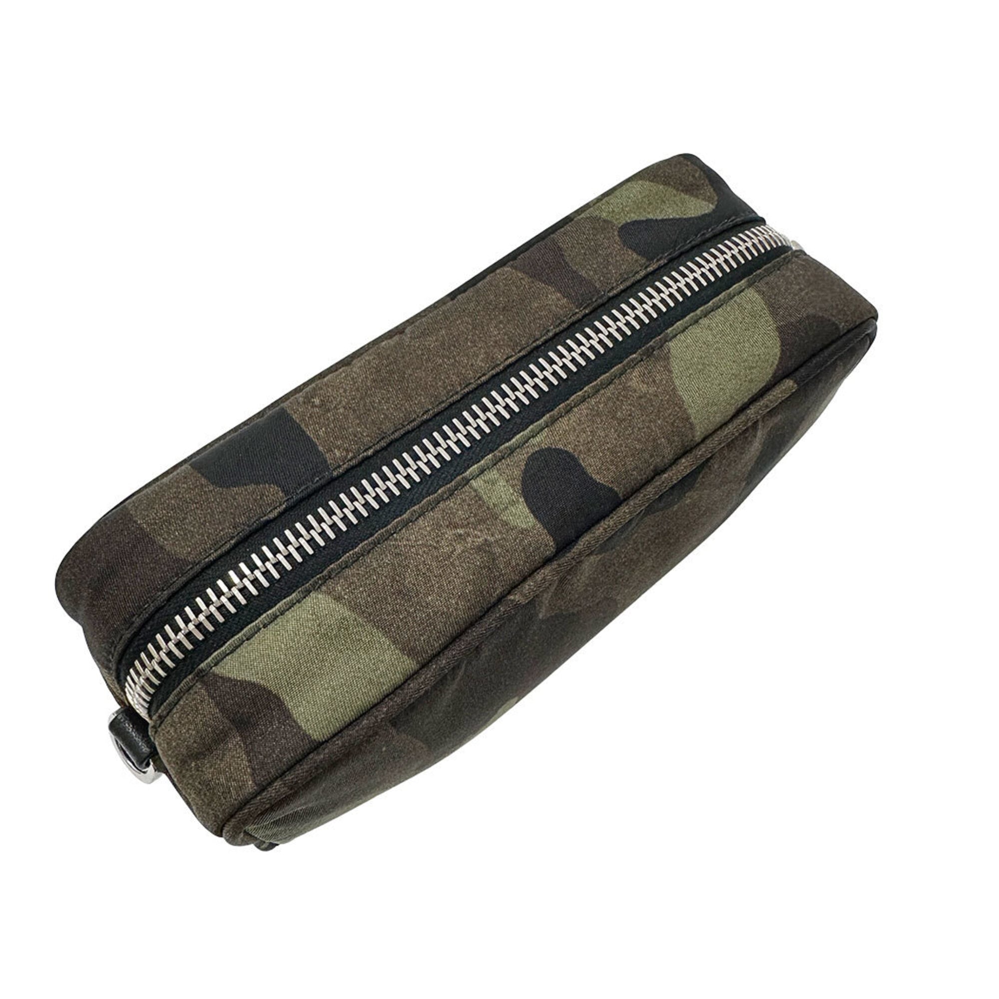 Prada Camouflage Khaki Nylon Handbag Pouch (Pre-Owned)
