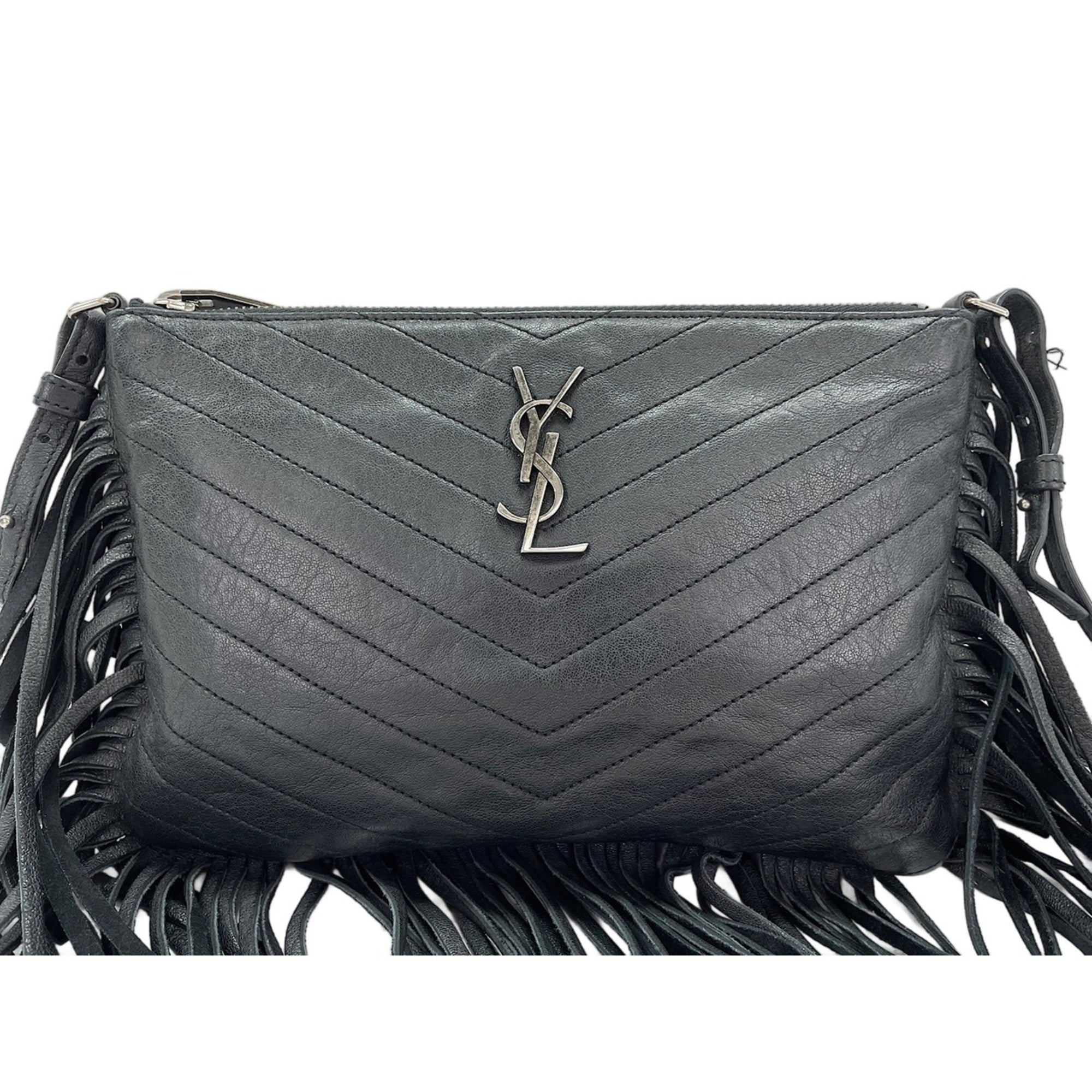 Yves Saint Laurent Black Clear Shoulder Bag (Pre-Owned)