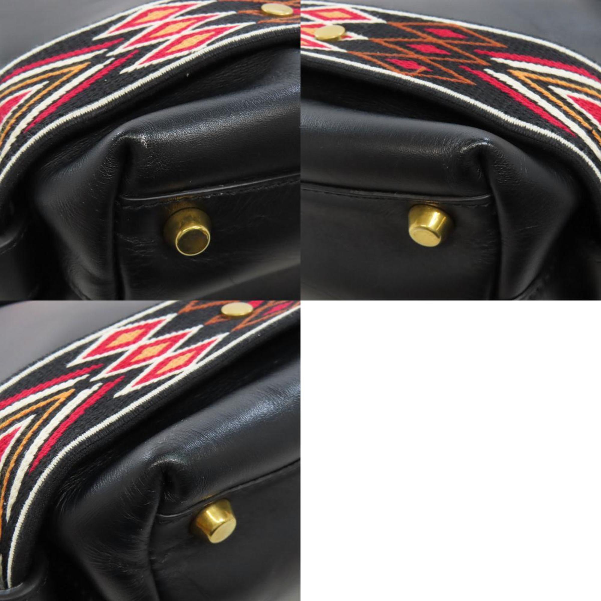 Christian Dior Black Leather Shoulder Bag (Pre-Owned)