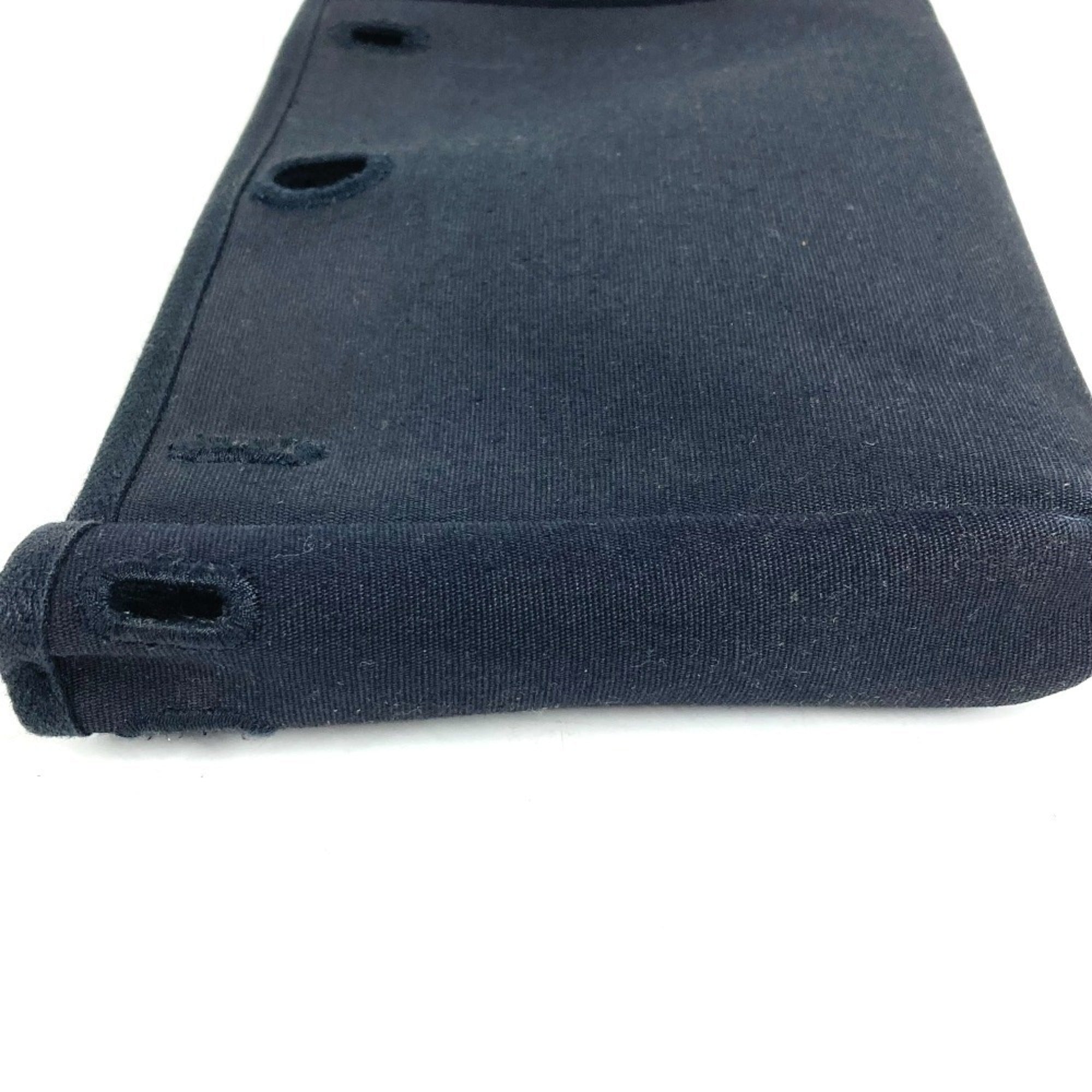 Hermes Black Canvas Clutch Bag Shoulder Bag (Pre-Owned)