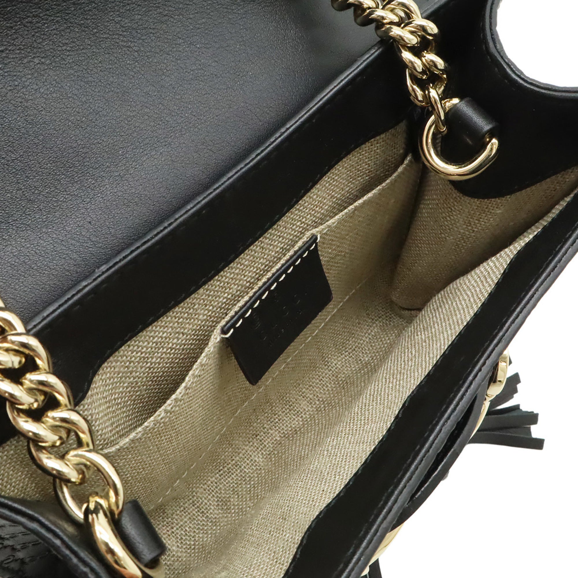 Gucci Black Leather Pochette Shoulder Bag (Pre-Owned)