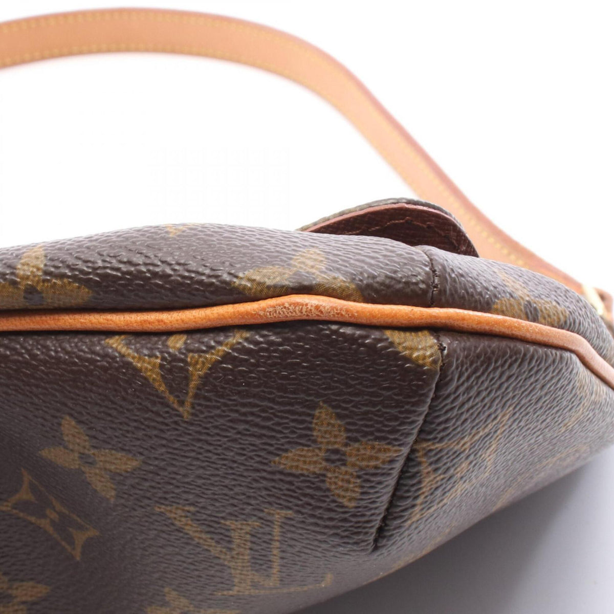Louis Vuitton Monogram Brown Coated Canvas Leather Shoulder Bag (Pre-Owned)