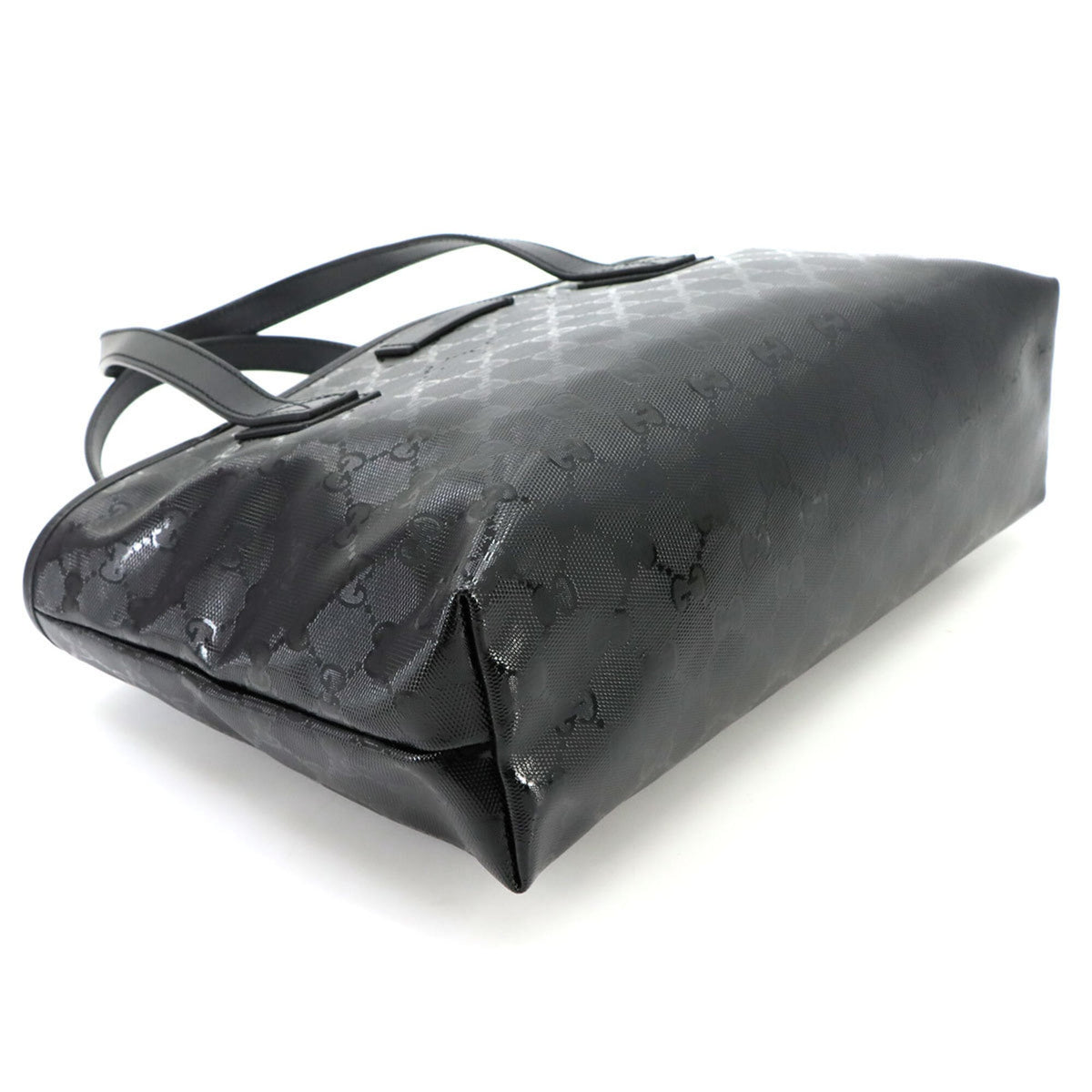 Gucci Black Pvc Leather Handbag Tote Bag (Pre-Owned)