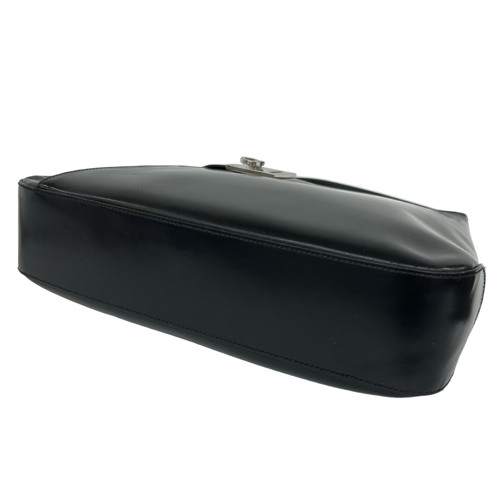 Salvatore Ferragamo Black Leather Shoulder Bag (Pre-Owned)