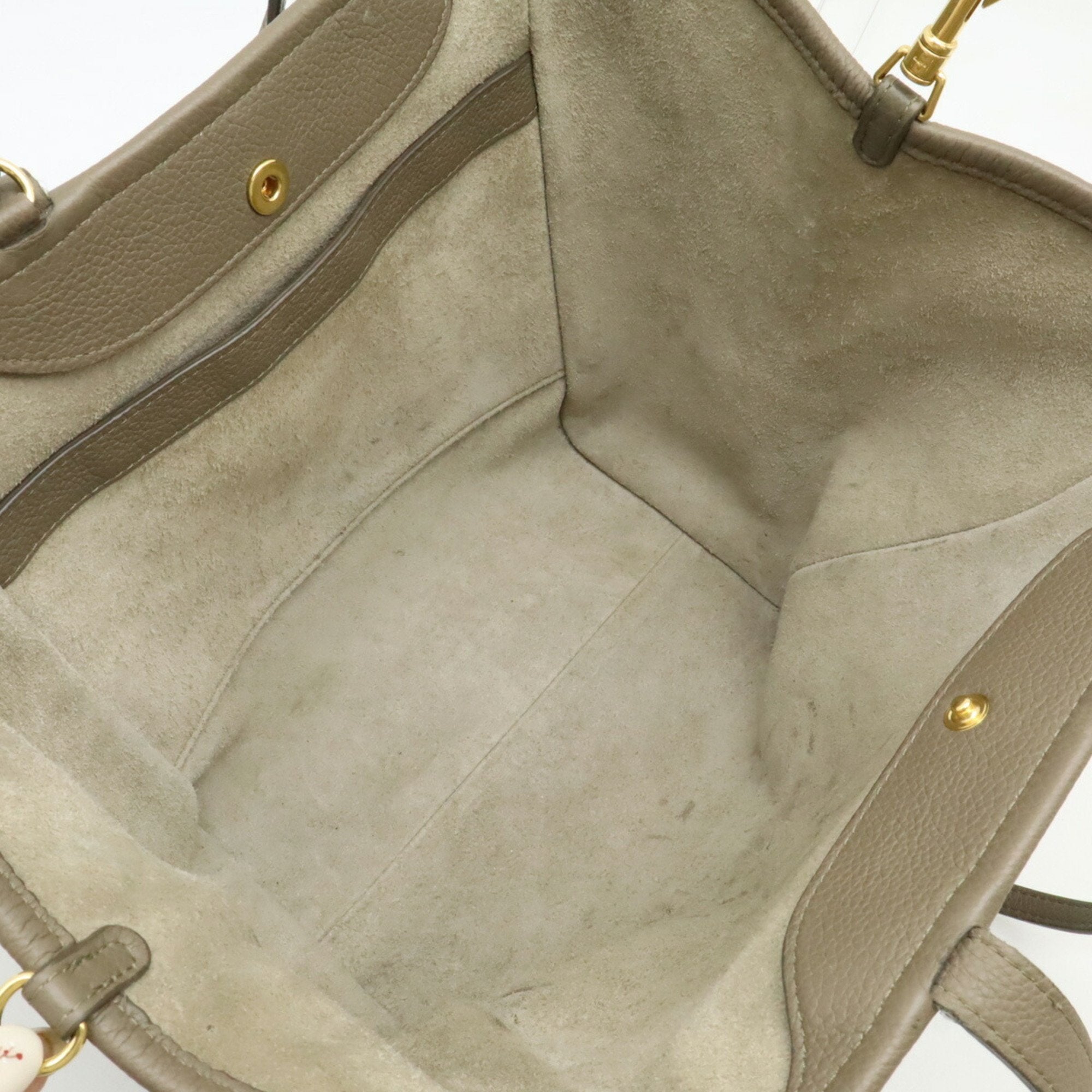 Celine Grayish Leather Shoulder Bag Tote Bag (Pre-Owned)