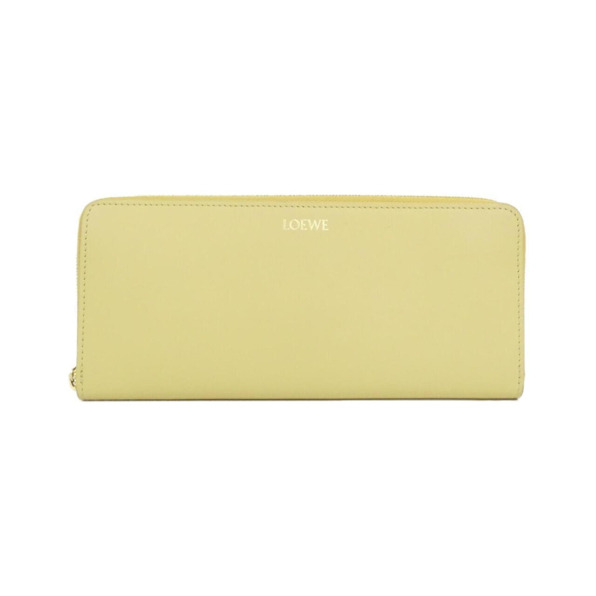 Loewe Yellow Leather Long Wallet (Bi-Fold) (Pre-Owned)