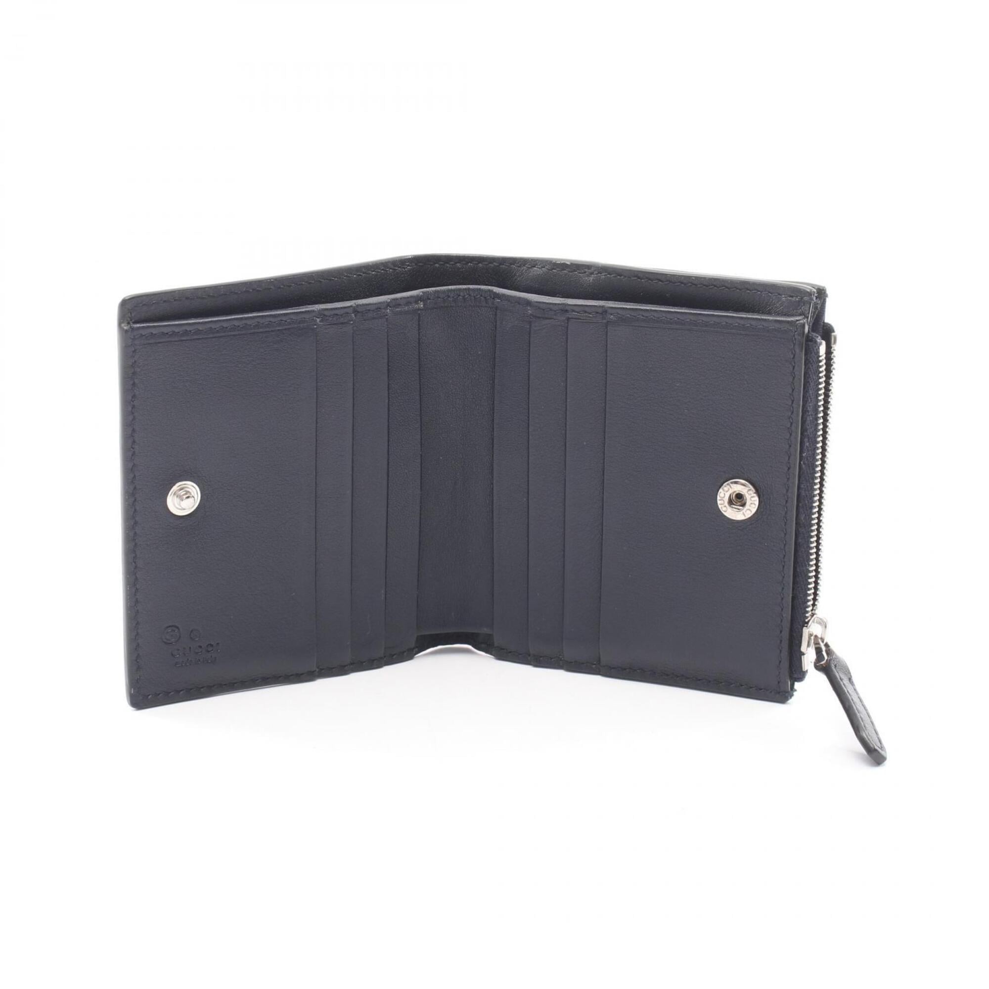 Gucci Navy Leather Wallet (Bi-Fold) (Pre-Owned)