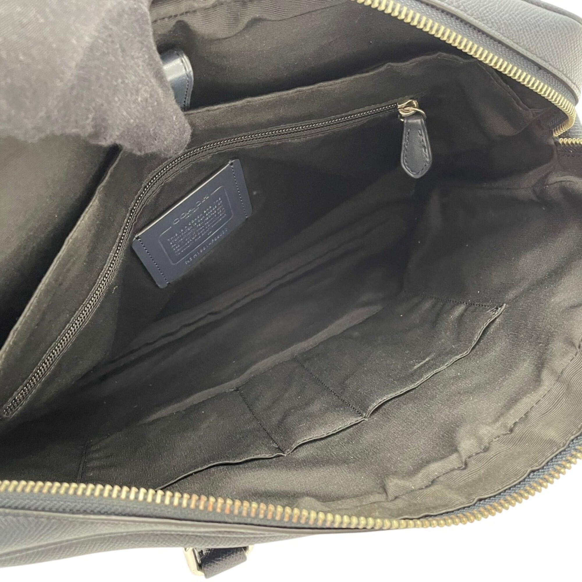 Coach Navy Leather Briefcase Handbag (Pre-Owned)