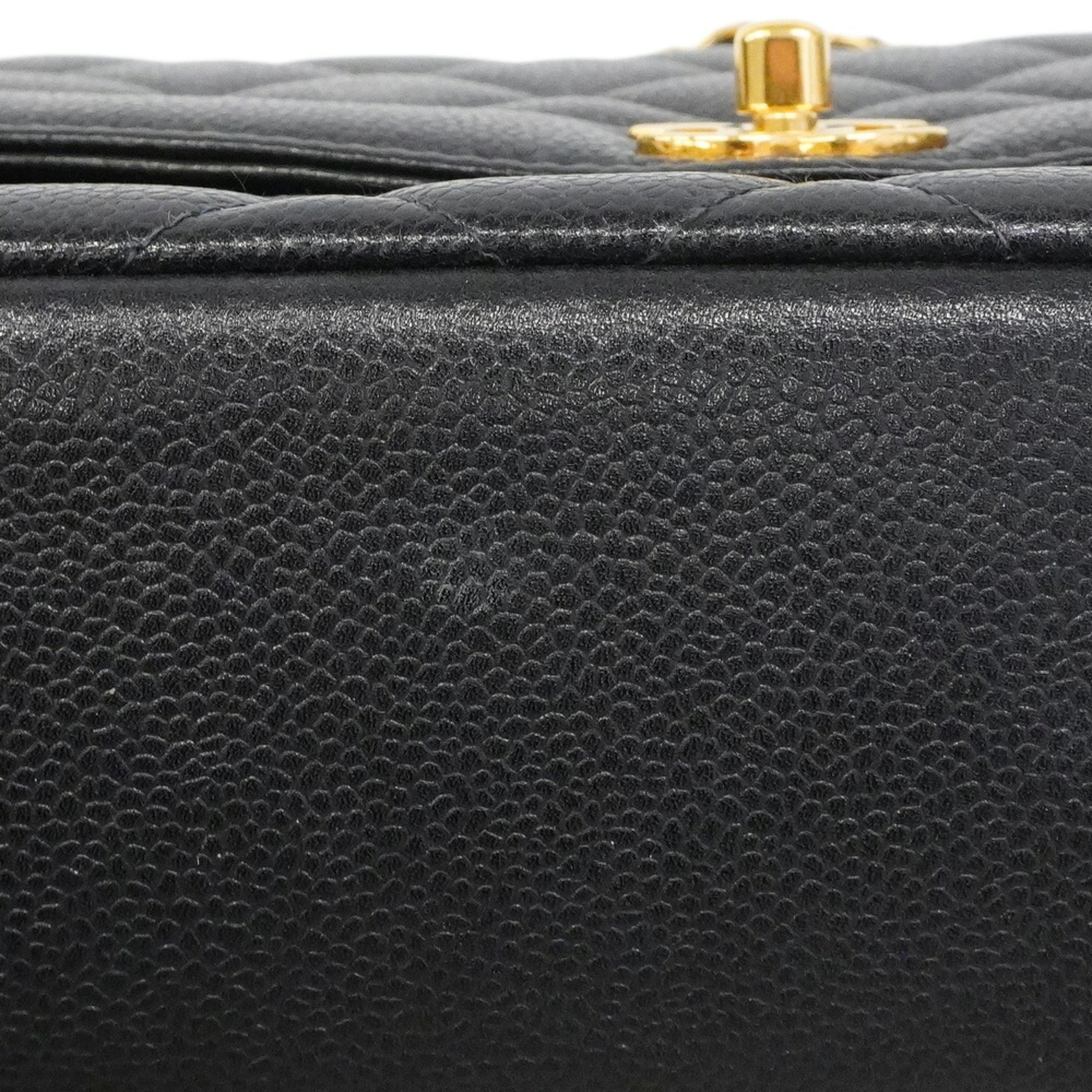 Chanel Black Grained Calfskin Shoulder Bag (Pre-Owned)