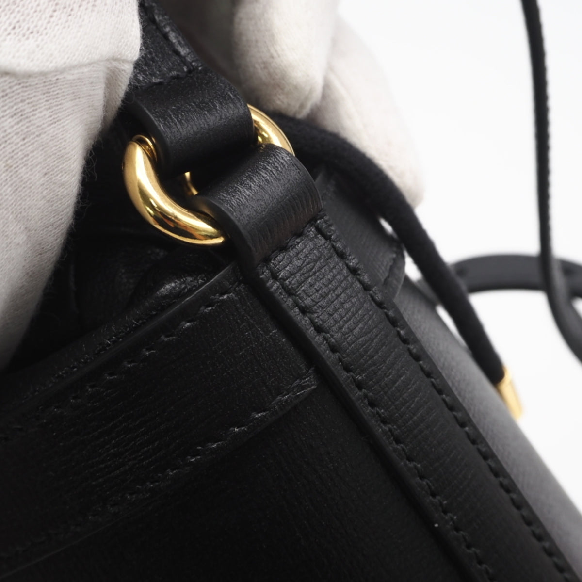 Gucci Horsebit Black Leather Shoulder Bag (Pre-Owned)