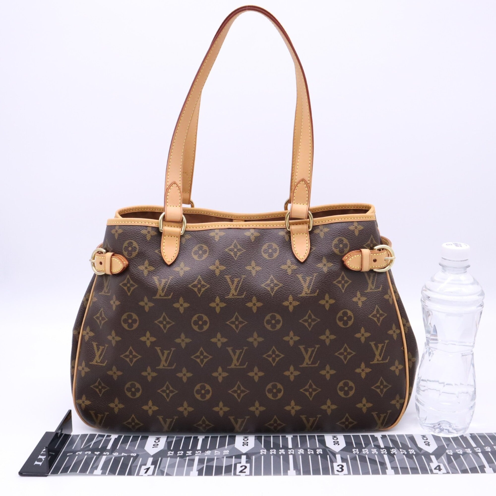 Louis Vuitton Monogram Beige Brown Coated Canvas Leather Handbag (Pre-Owned)