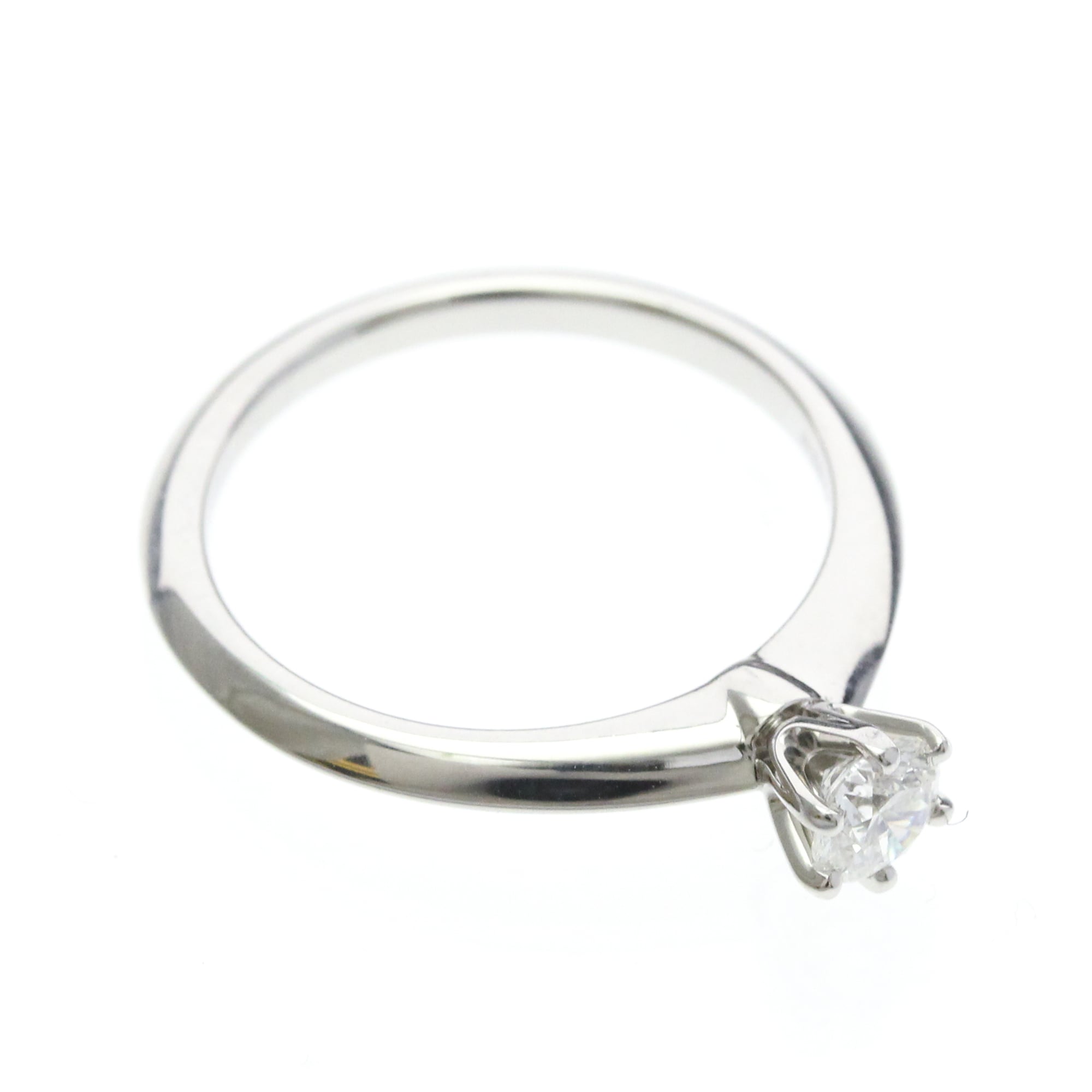 Tiffany & Co. Tiffany Setting Solitaire Ring Platinum With Diamond Silver Platinum Ring Jewelry (Pre-Owned)